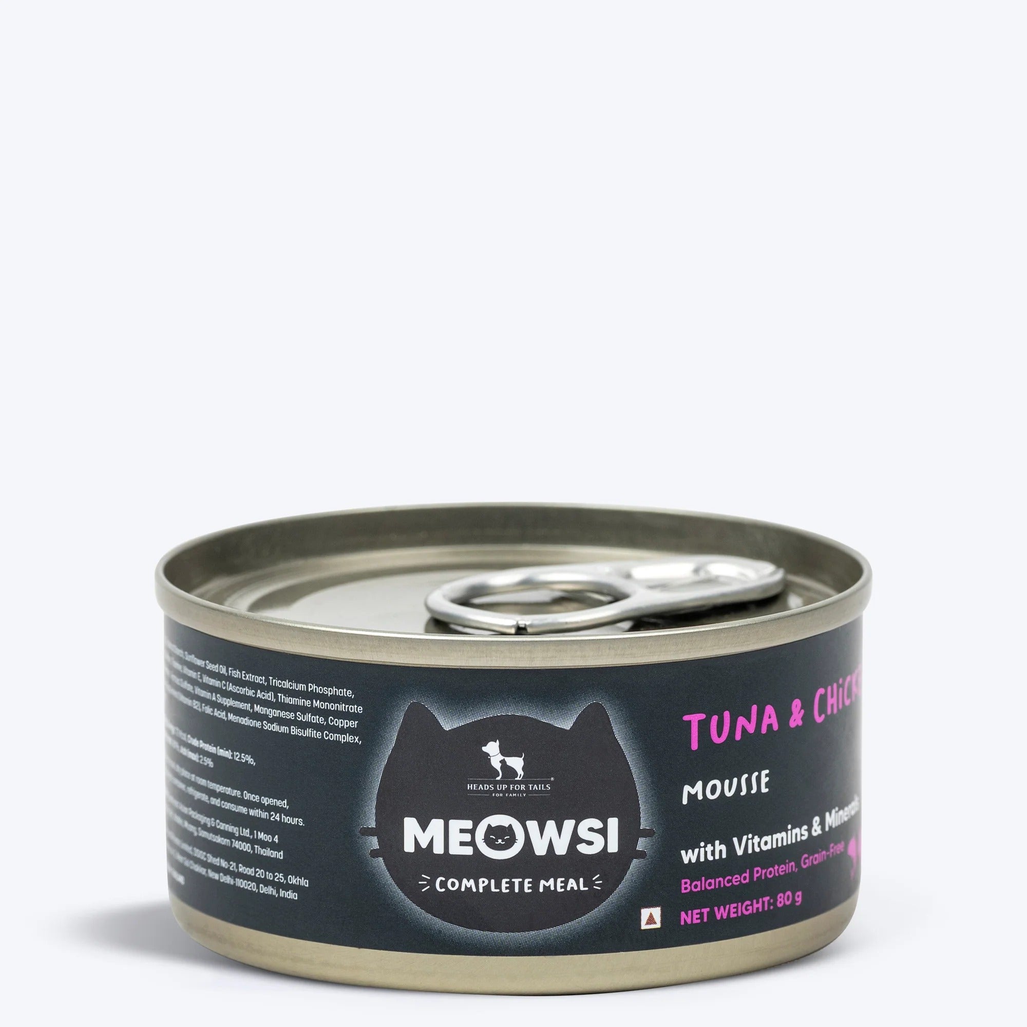 Meowsi by HUFT Tuna & Chicken in Mousse Canned Cat Wet Food - 80 gm