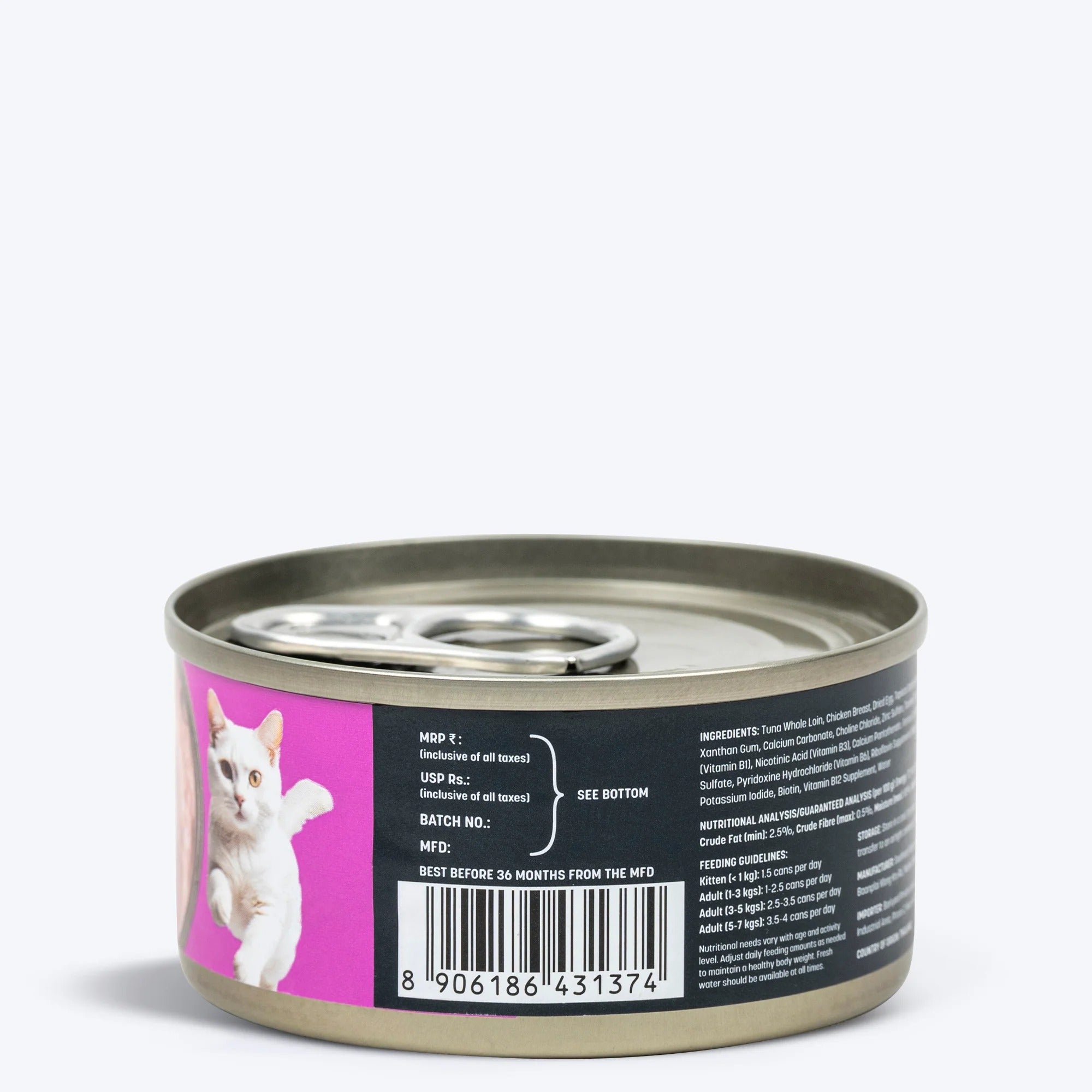 Meowsi by HUFT Tuna & Chicken in Mousse Canned Cat Wet Food - 80 gm
