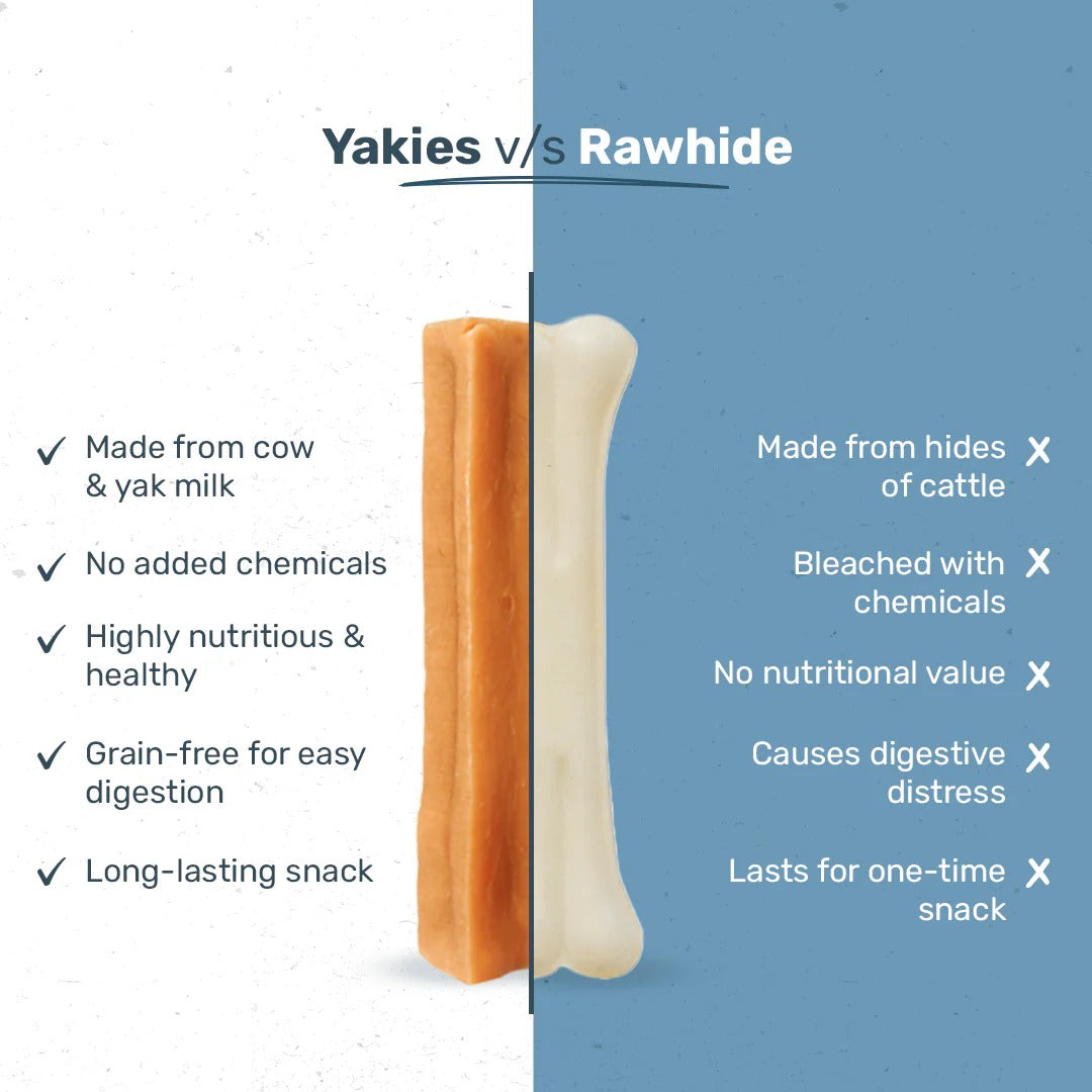 HUFT Yakies Vegetarian Natural Chew Bone - Turmeric