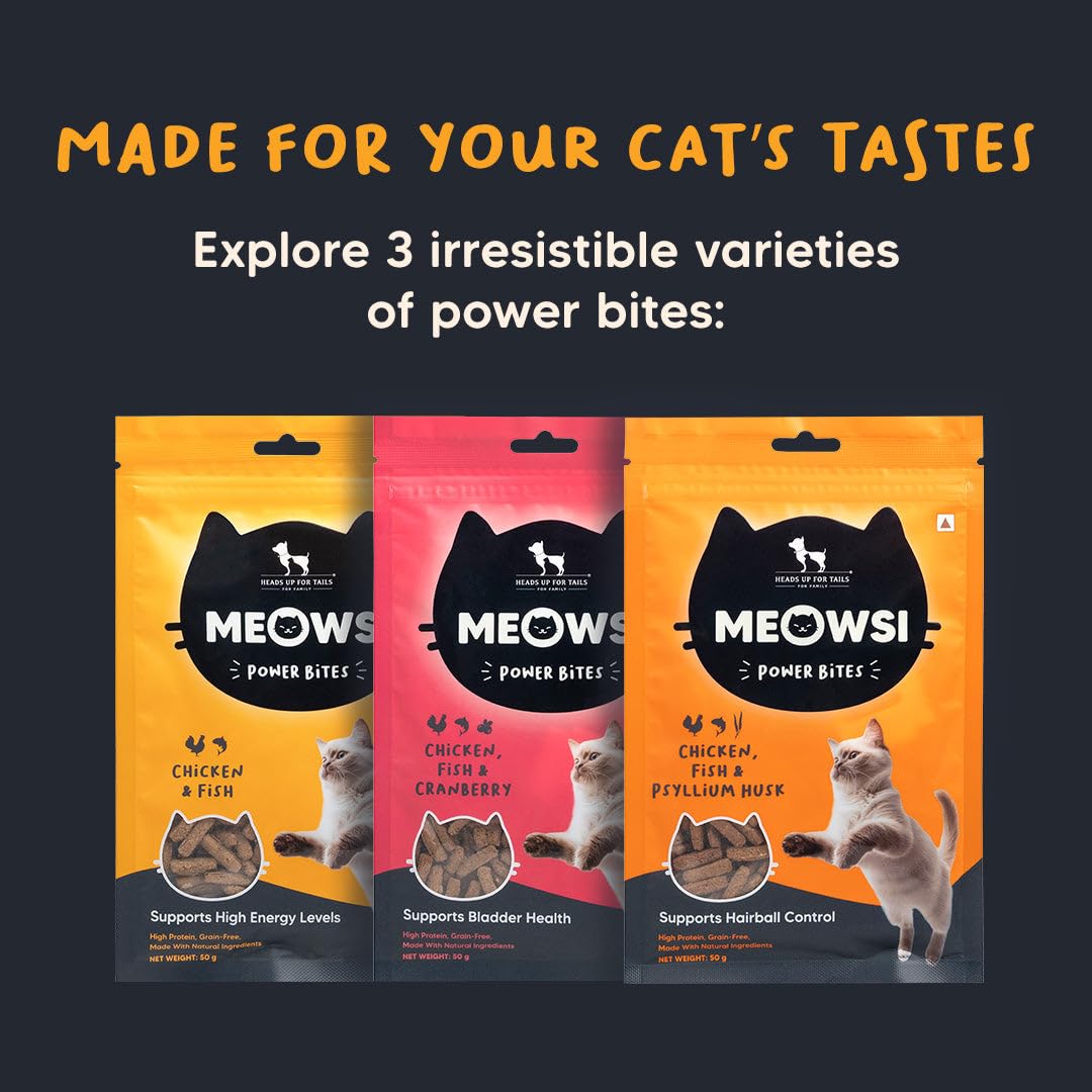 Meowsi Power Bites Chicken&Fish 50G