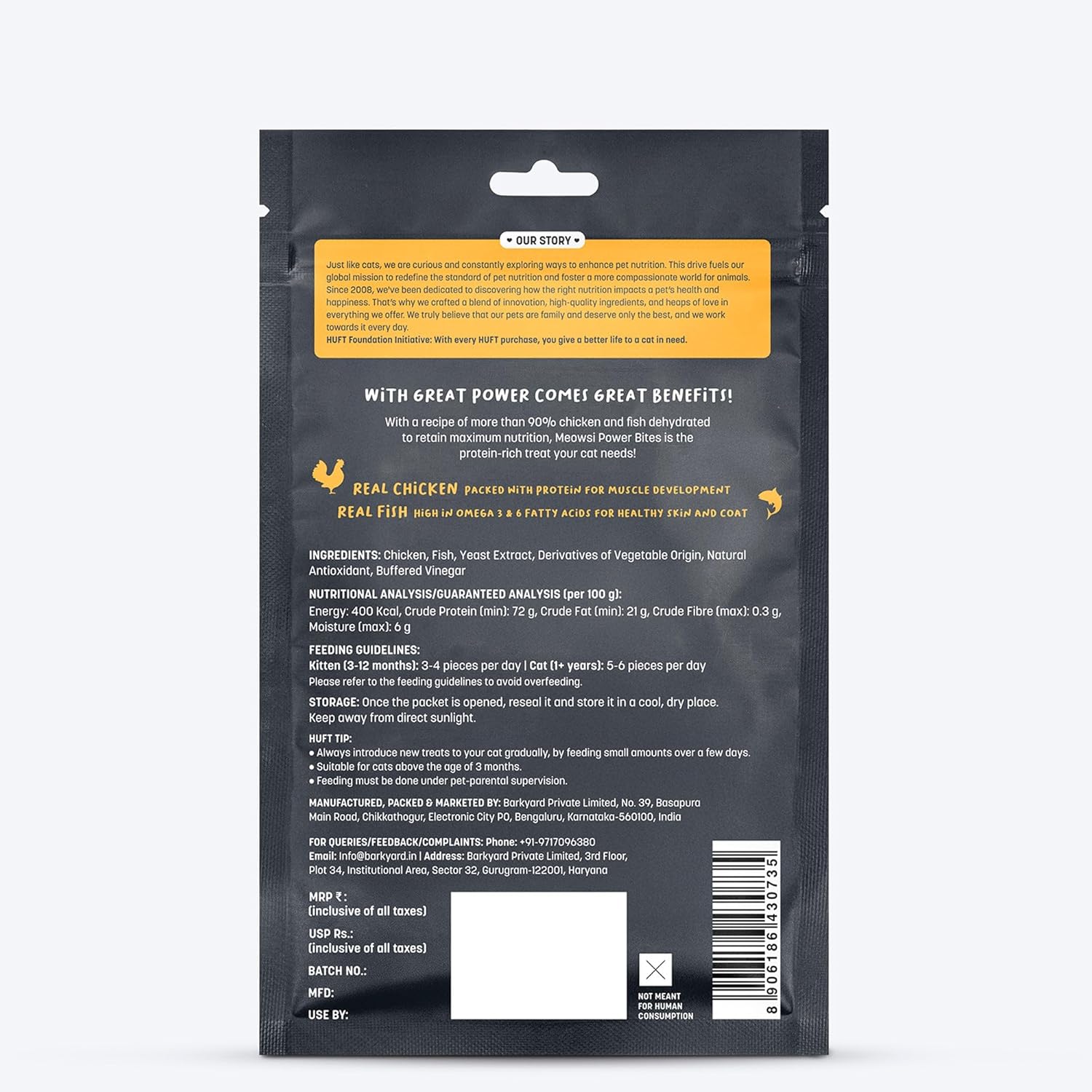 Meowsi Power Bites Chicken&Fish 50G