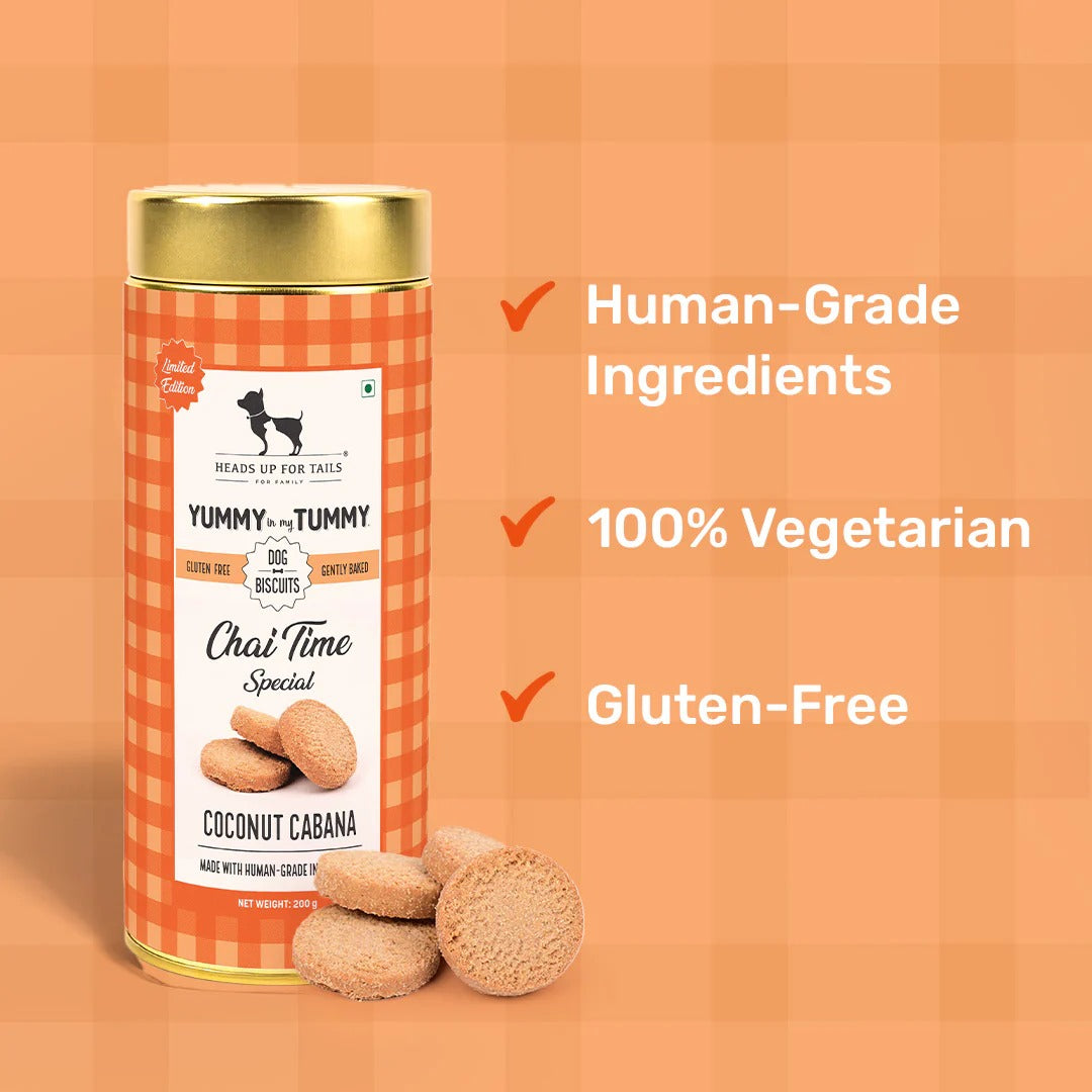 HUFT YIMT Chai Time Special Coconut Cabana Dog Biscuits - 200 gm