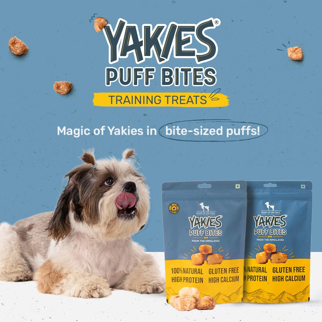HUFT Yakies Puff Bites 100% Natural Gluten Free Dog Treats - 70 gm