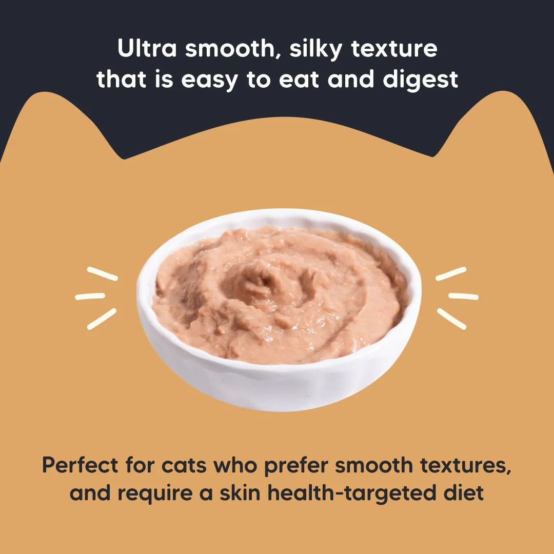 Meowsi by HUFT Skin & Coat Salmon & Chicken Mousse Cat Wet Food - 70 gm