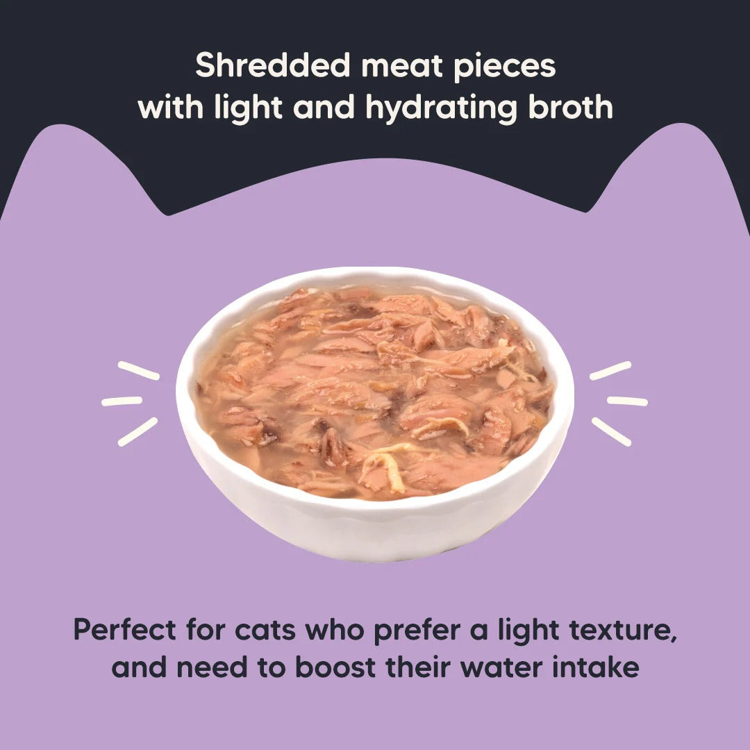 Meowsi by HUFT Tuna & Chicken In Broth Cat Wet Food - 80 gm