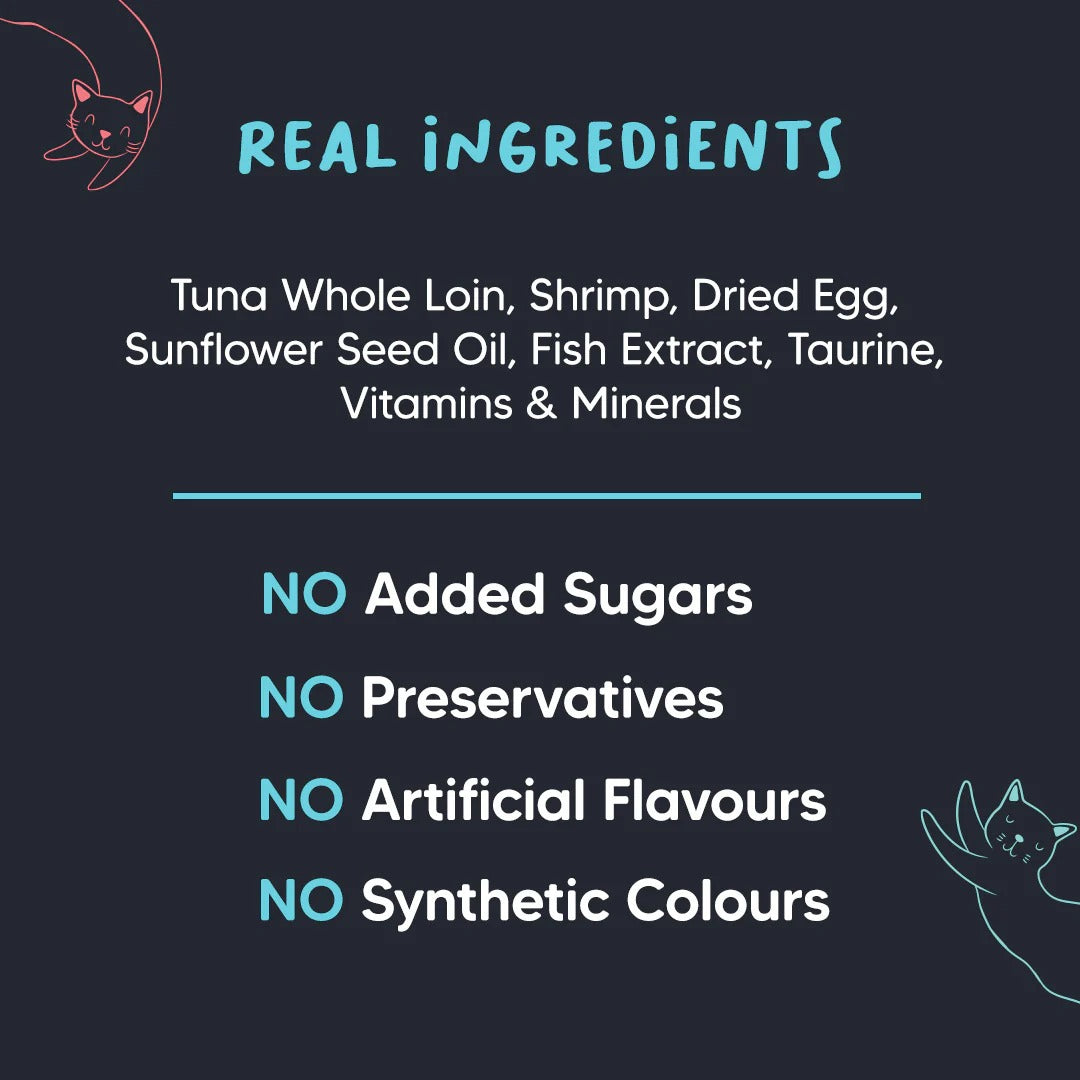 Meowsi by HUFT Tuna & Shrimp in Broth Cat Wet Food - 80 gm