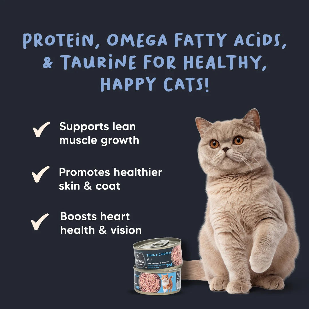 Meowsi by HUFT Tuna & Chicken Pate Canned Cat Wet Food - 80 gm