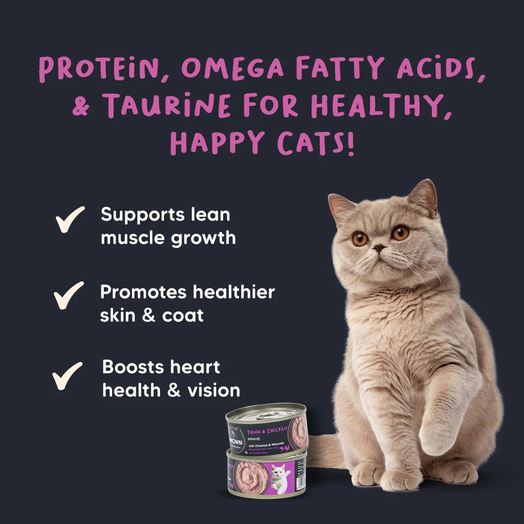 Meowsi by HUFT Tuna & Chicken in Mousse Canned Cat Wet Food - 80 gm