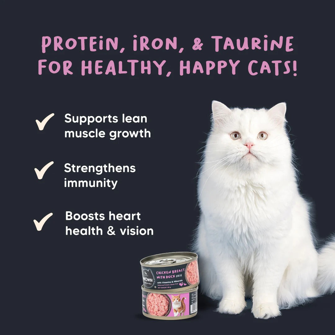 Meowsi by HUFT Chicken Breast With Duck Pate Canned Cat Wet Food - 80 gm