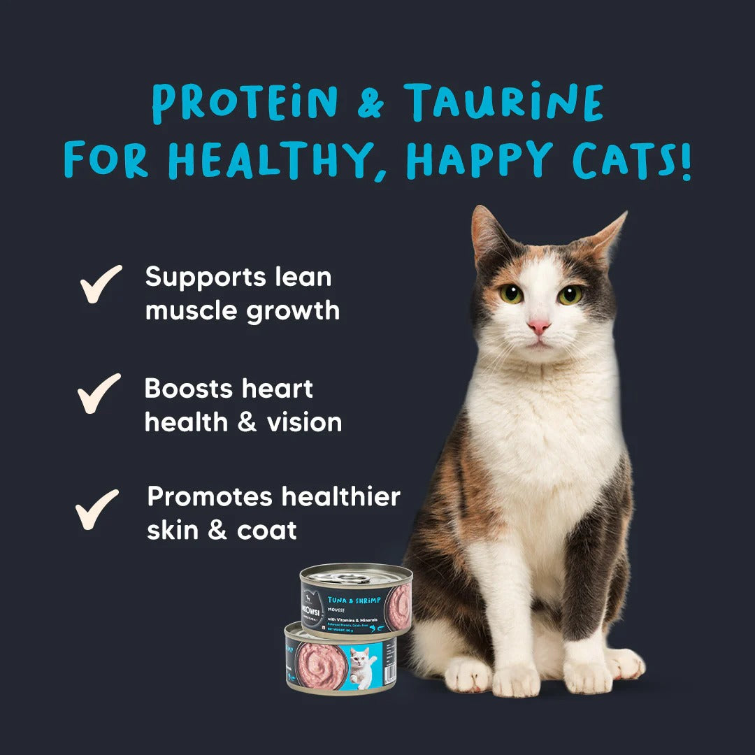 Meowsi by HUFT Tuna & Shrimp Mousse Canned Cat Wet Food - 80 gm