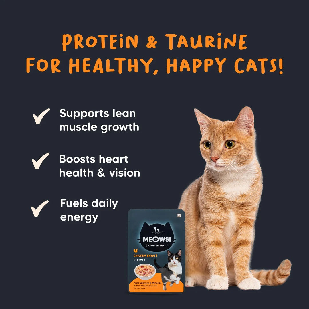 Meowsi by HUFT Chicken Breast In Broth Cat Wet Food - 80 gm