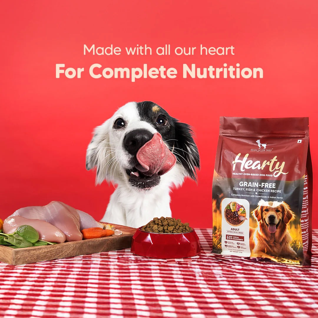 Hearty Turkey, Fish & Chicken Grain-Free Oven-Baked Adult Dog Food - All Breeds