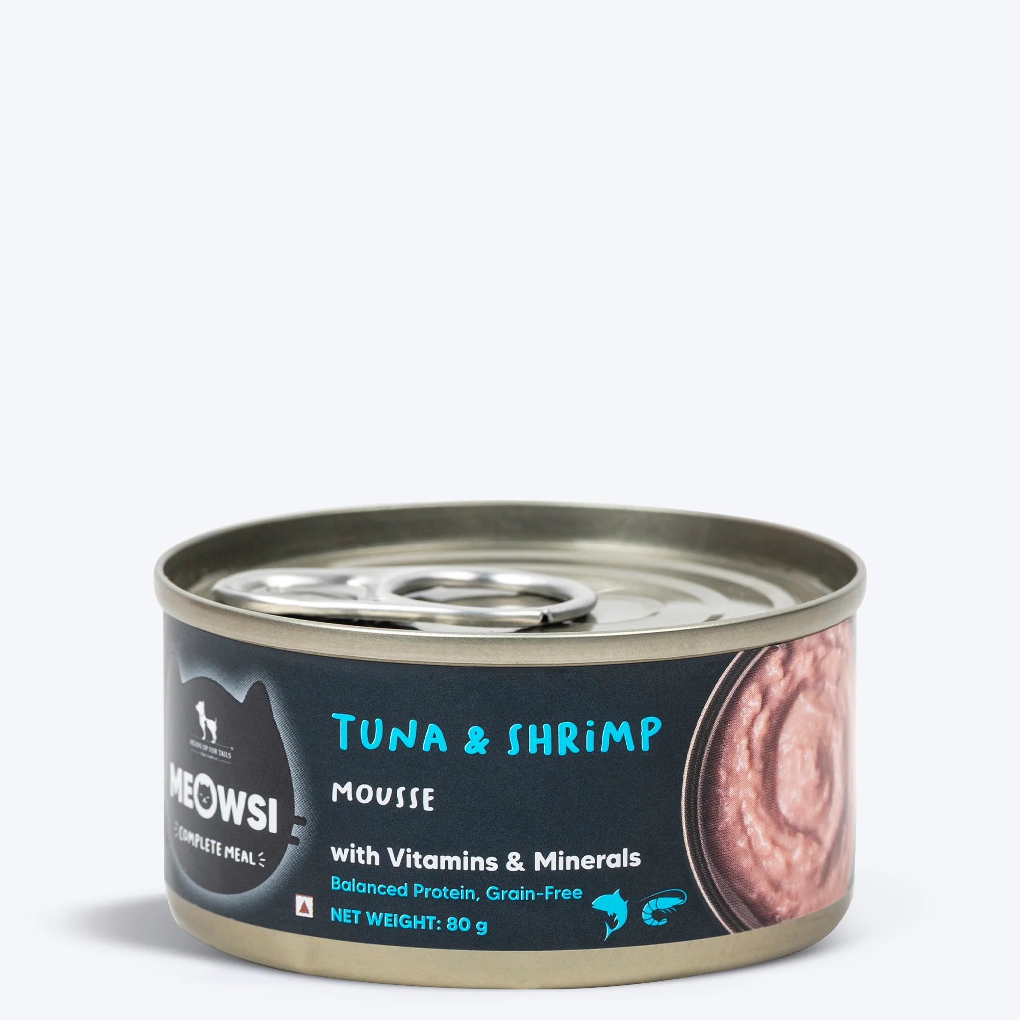 Meowsi by HUFT Tuna & Shrimp Mousse Canned Cat Wet Food - 80 gm