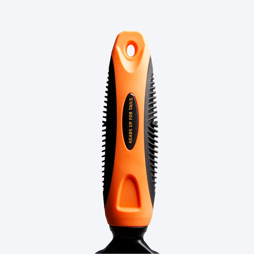 HUFT Deshedder with Rake for Dogs - Orange - Heads Up For Tails