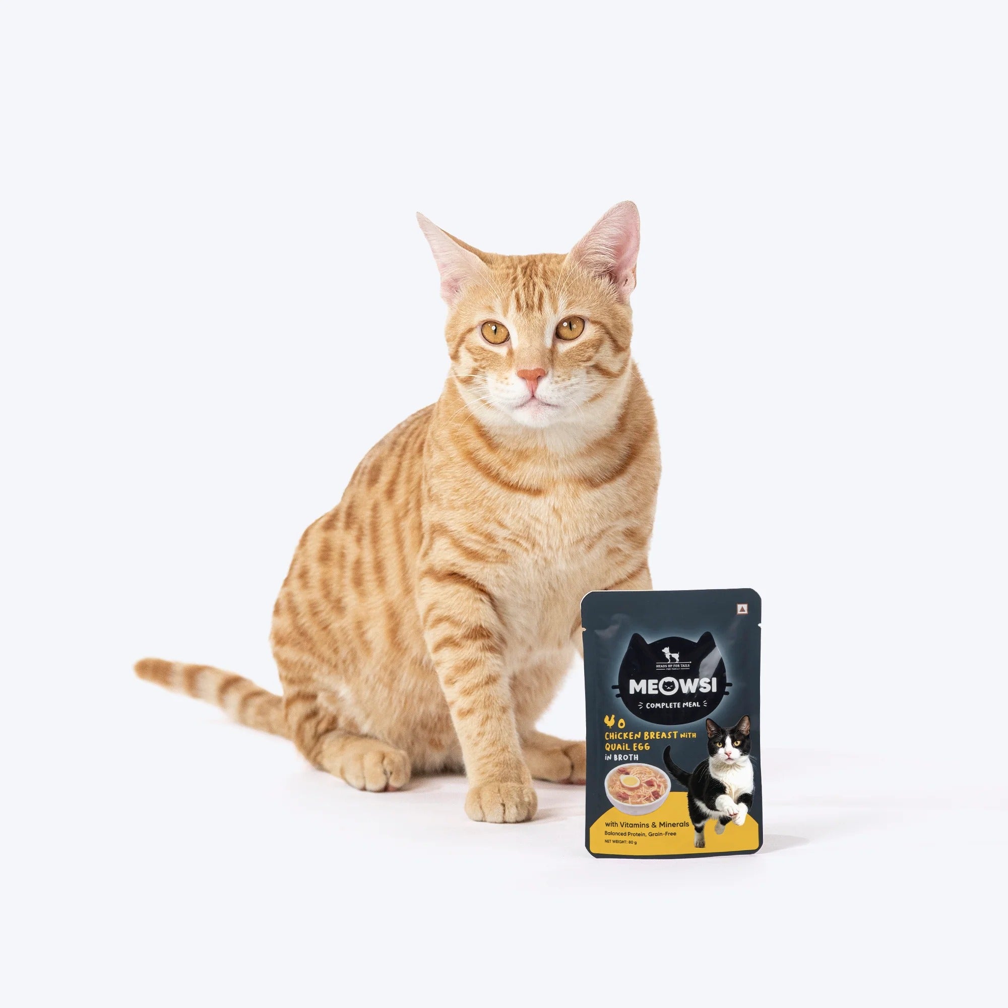 Meowsi by HUFT Chicken Breast With Quail Egg In Broth Cat Wet Food - 80 gm