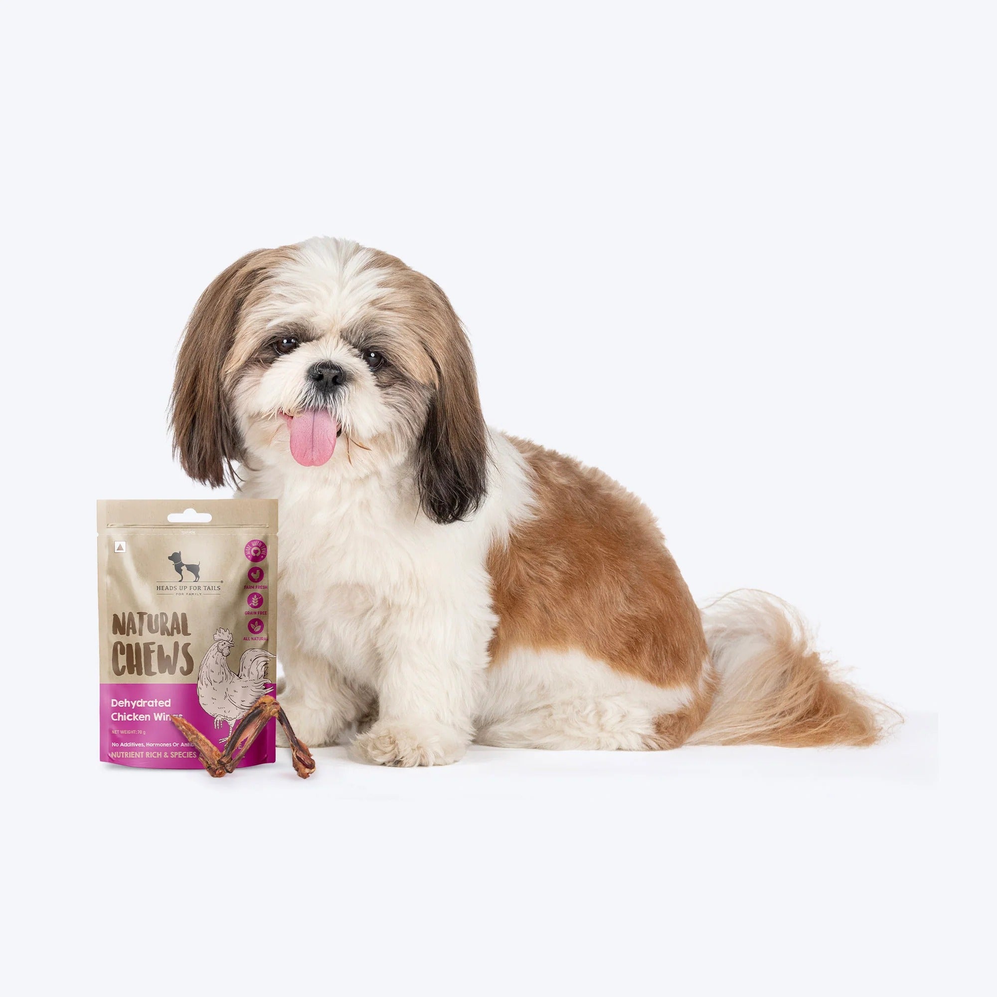 HUFT Natural Chews - Dehydrated Chicken Wings For Dog - 70g