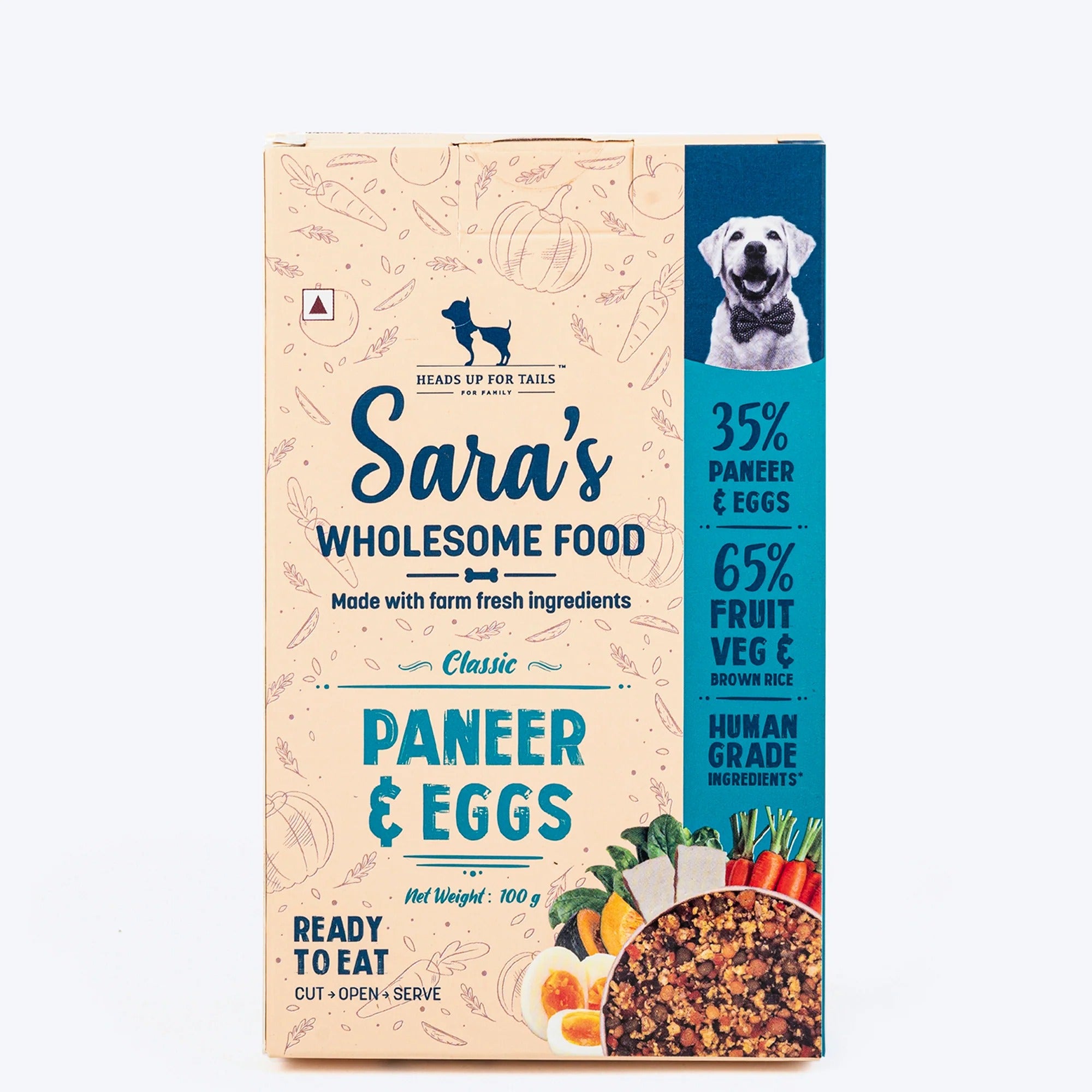 HUFT Sara's Wholesome Classic Paneer & Eggs Dog Food - 300 g