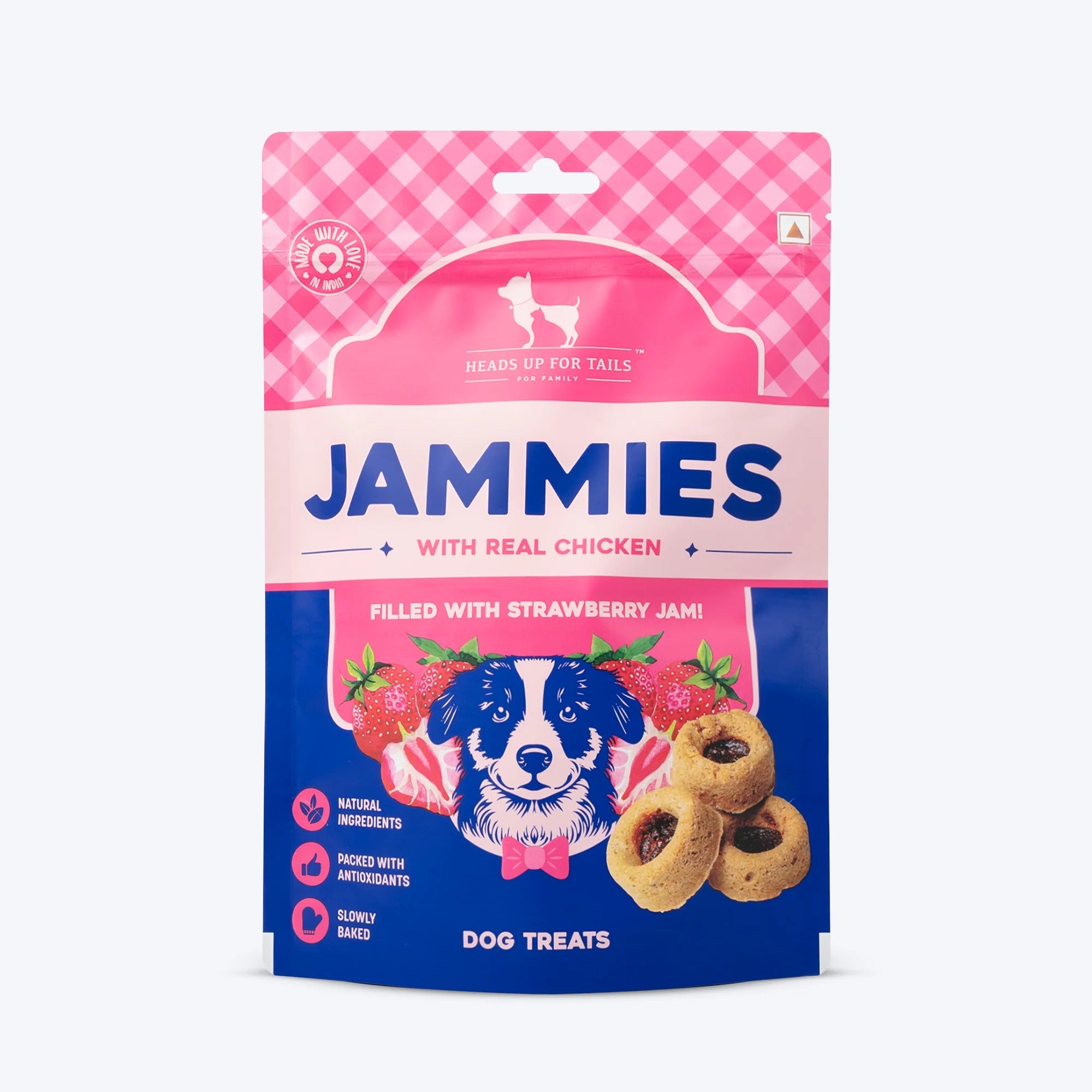 HUFT Jammies - Chicken Filled With Strawberry Jam Dog Treats - 100 g