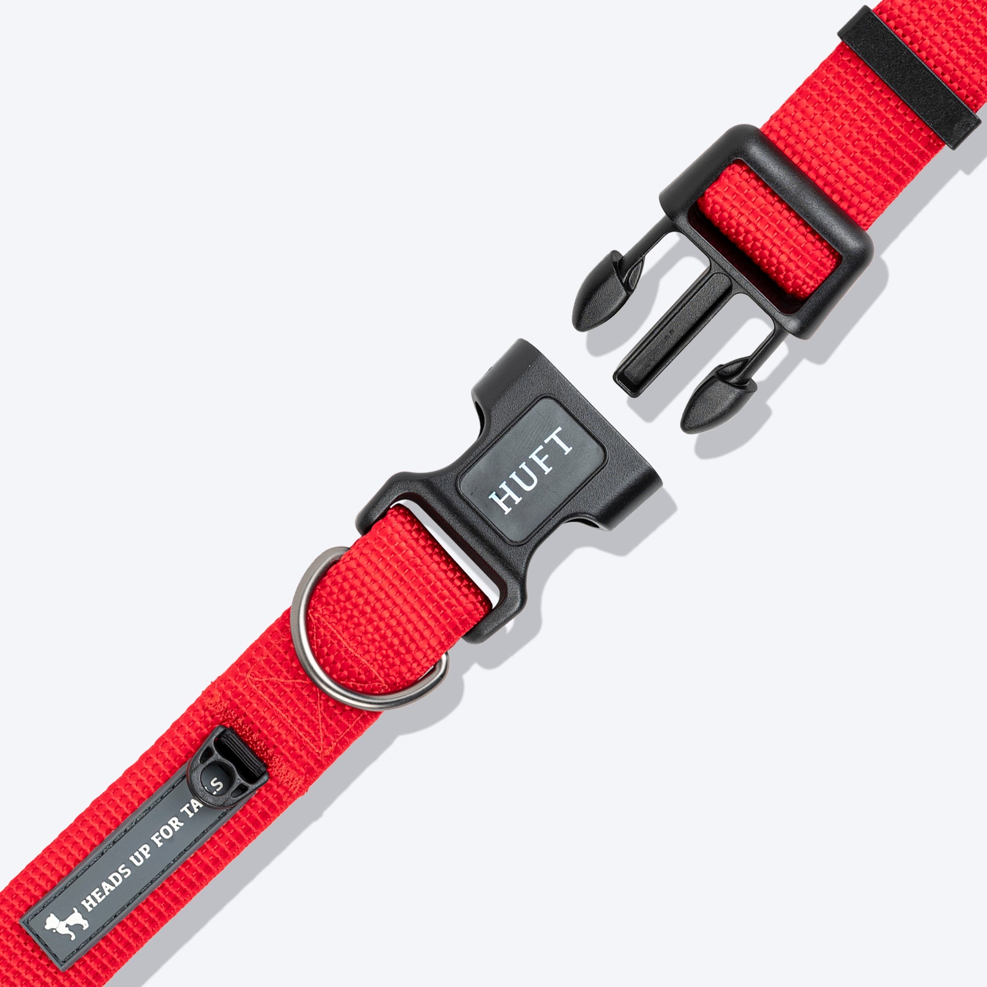 HUFT Basics Dog Collar - Crimson Red - Heads Up For Tails