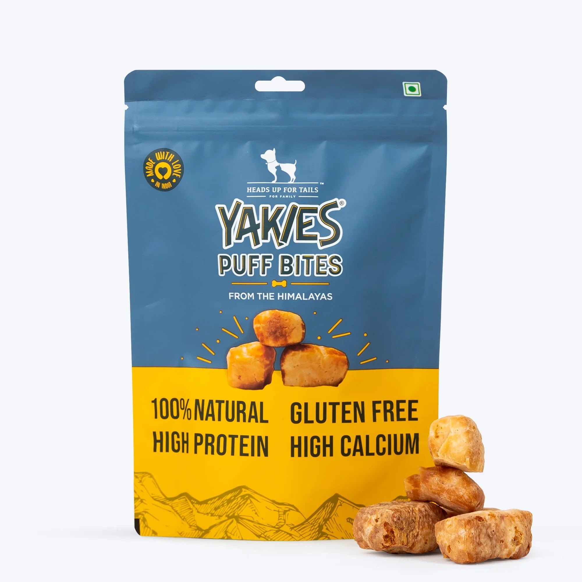 HUFT Yakies Puff Bites 100% Natural Gluten Free Dog Treats - 70 gm