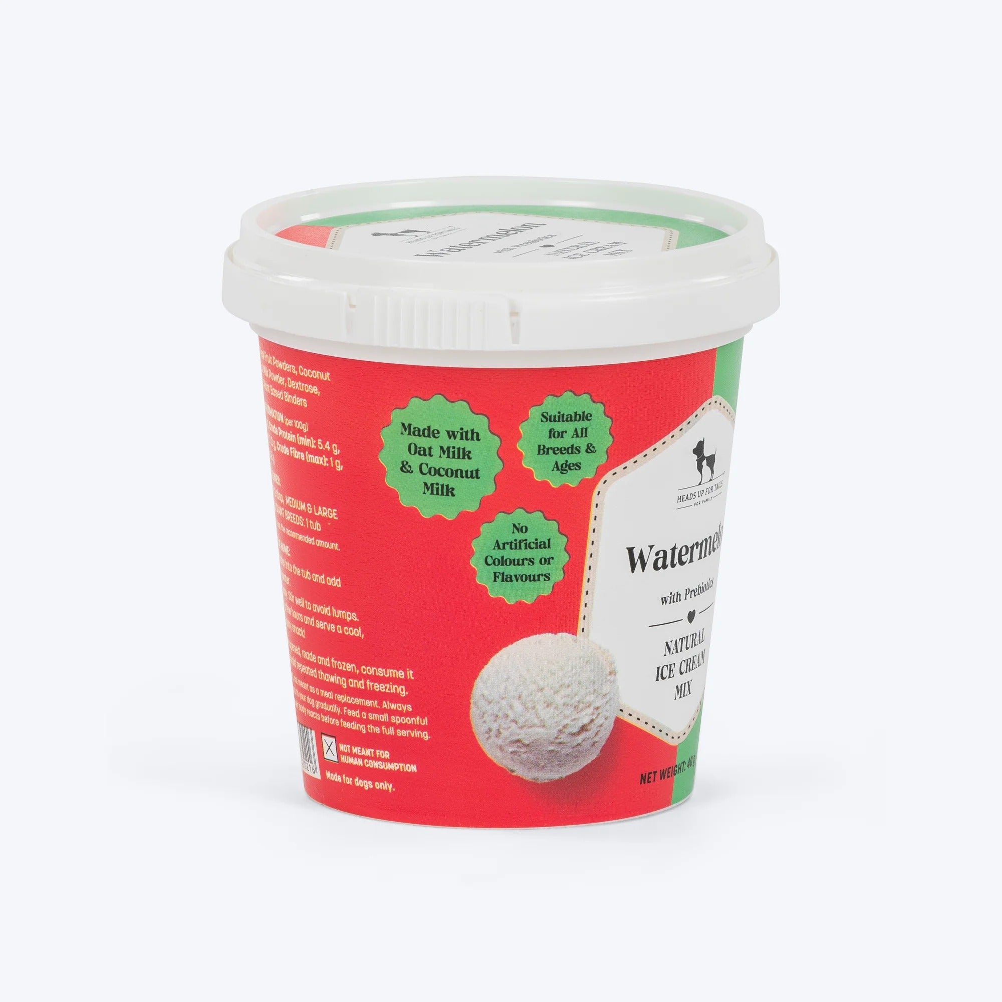 HUFT Ice Cream Watermelon With Prebiotics Mix Treat For Dog - 40 gm
