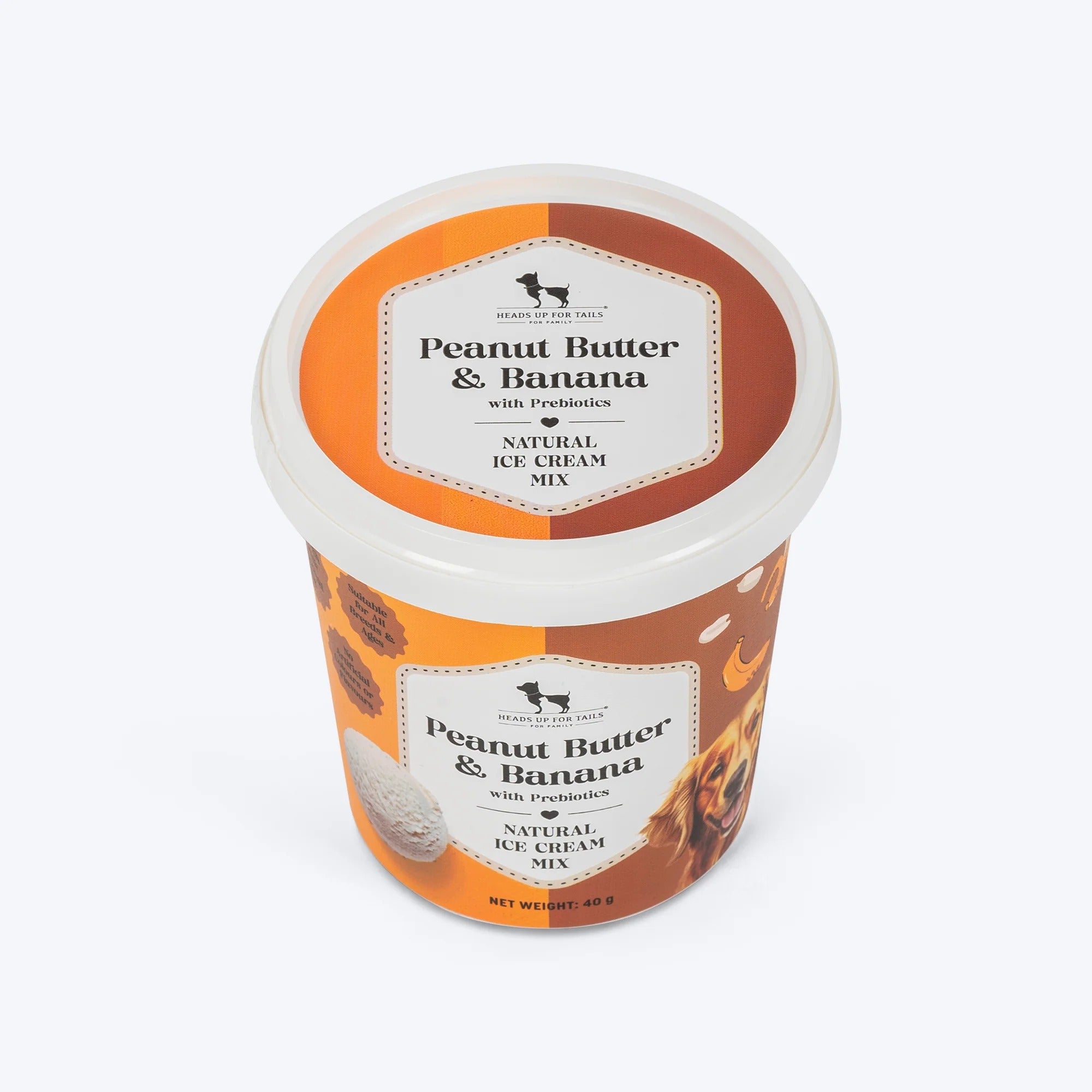 HUFT Ice Cream Peanut Butter & Banana With Prebiotics Mix Treat For Dog - 40 gm