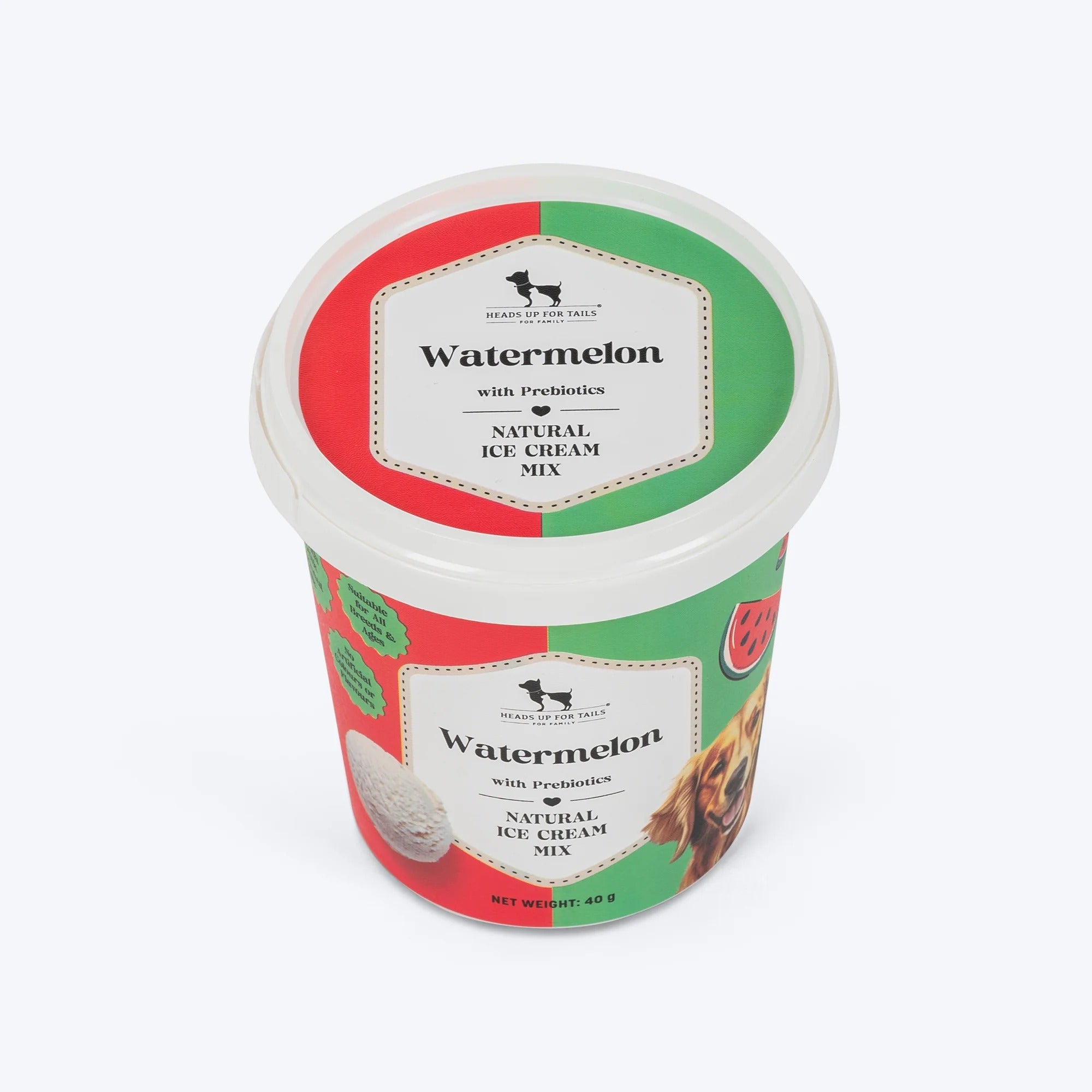 HUFT Ice Cream Watermelon With Prebiotics Mix Treat For Dog - 40 gm