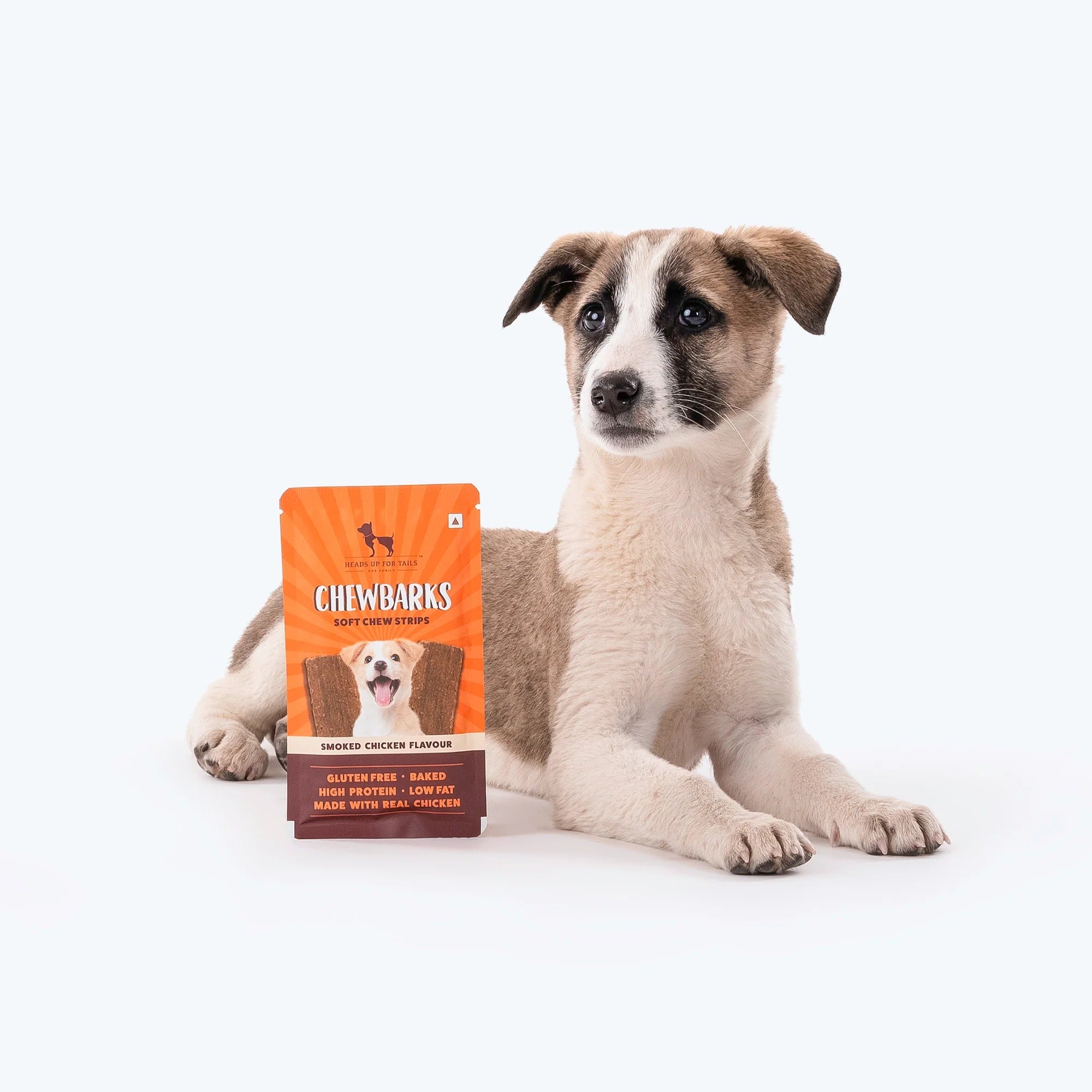 HUFT Chewbarks Smoked Chicken Soft Chew Strips Treat For Dogs - 30g