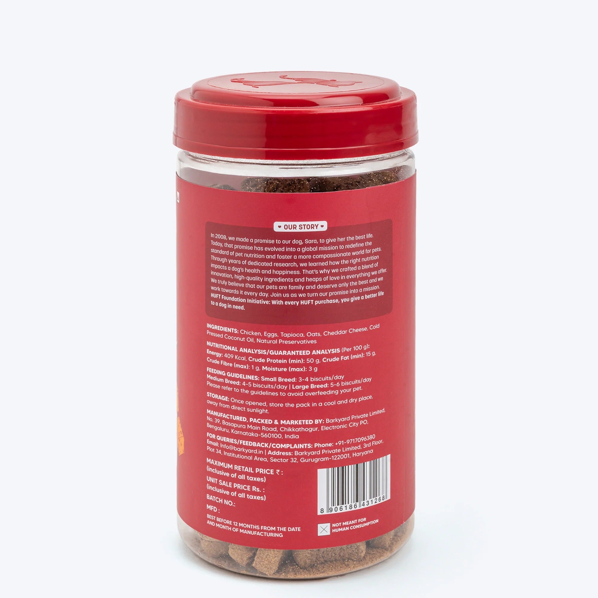 Hearty Chicken & Cheddar Cheese Healthy Dog Biscuits - 320 gm