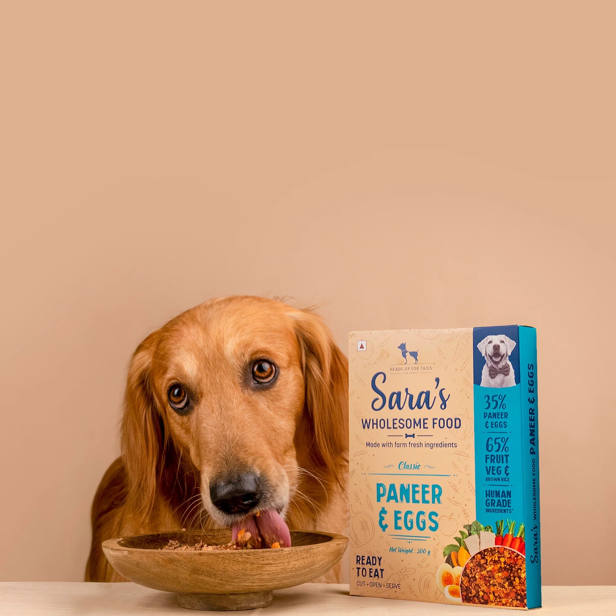 HUFT Sara's Wholesome Classic Paneer & Eggs Dog Food - 300 g