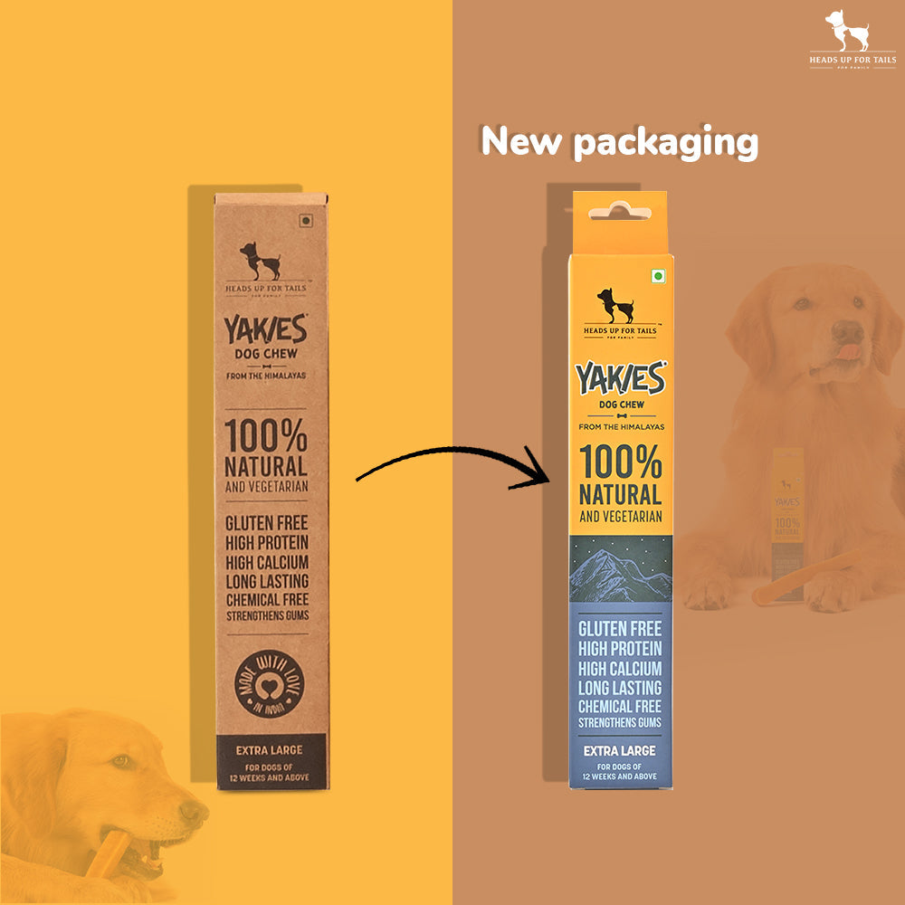 HUFT Yakies Vegetarian Natural Chew Bone - Heads Up For Tails