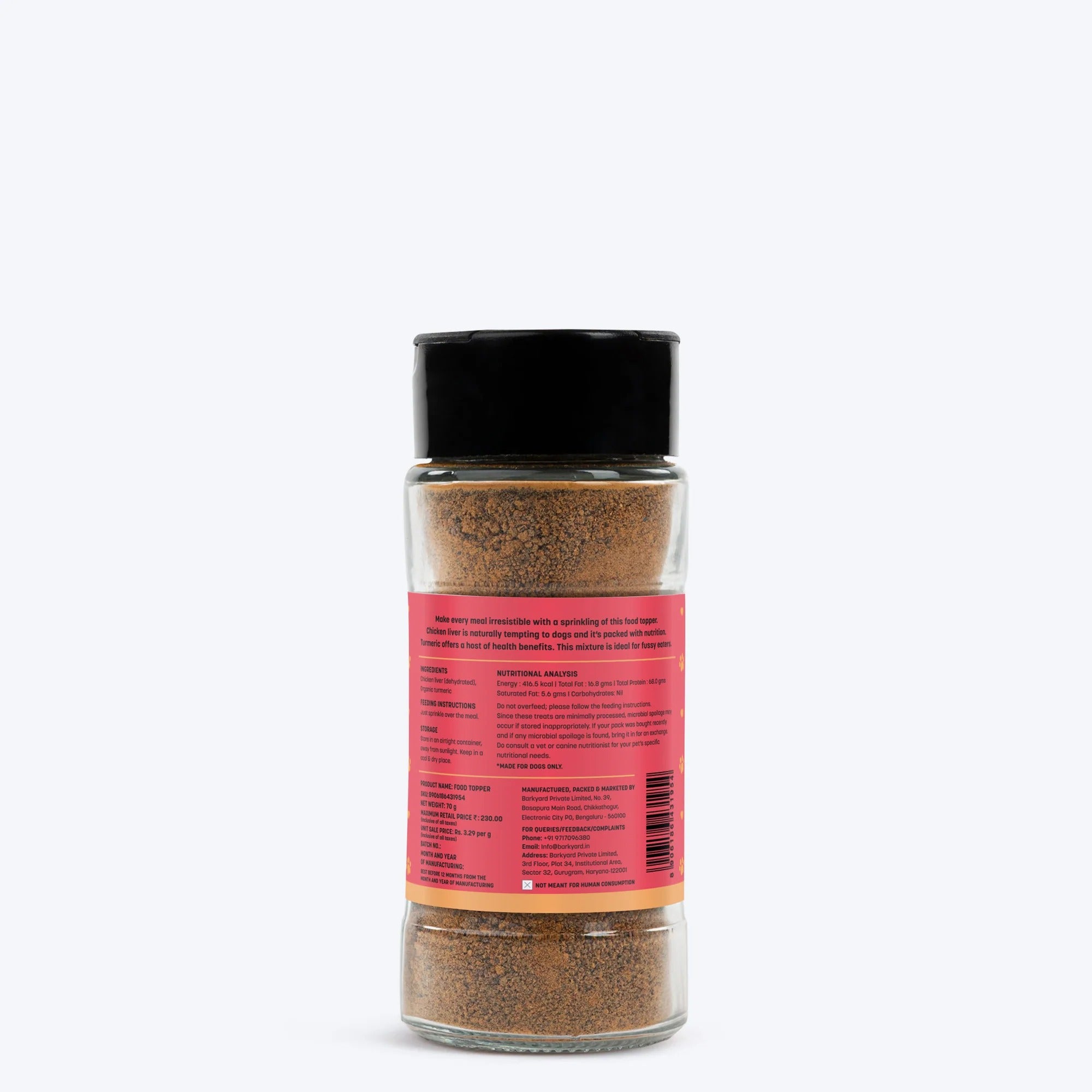 HUFT Food Topper Chicken Liver with Organic Turmeric For Dog