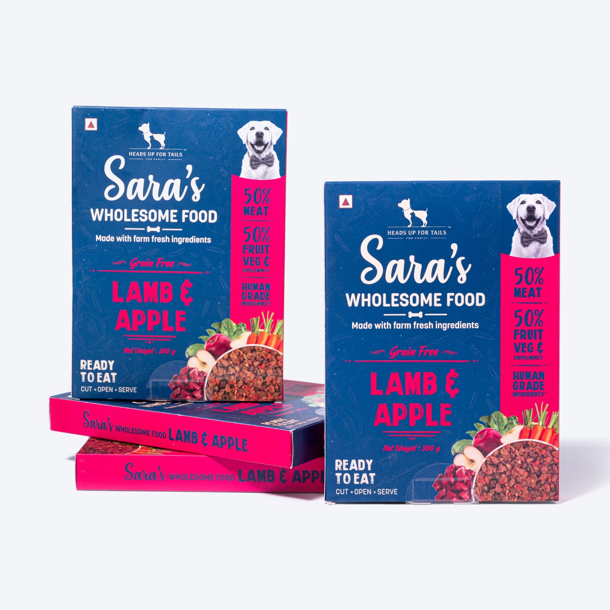 HUFT Sara's Wholesome Food - Grain-Free Lamb And Apple Dog Food - Heads Up For Tails