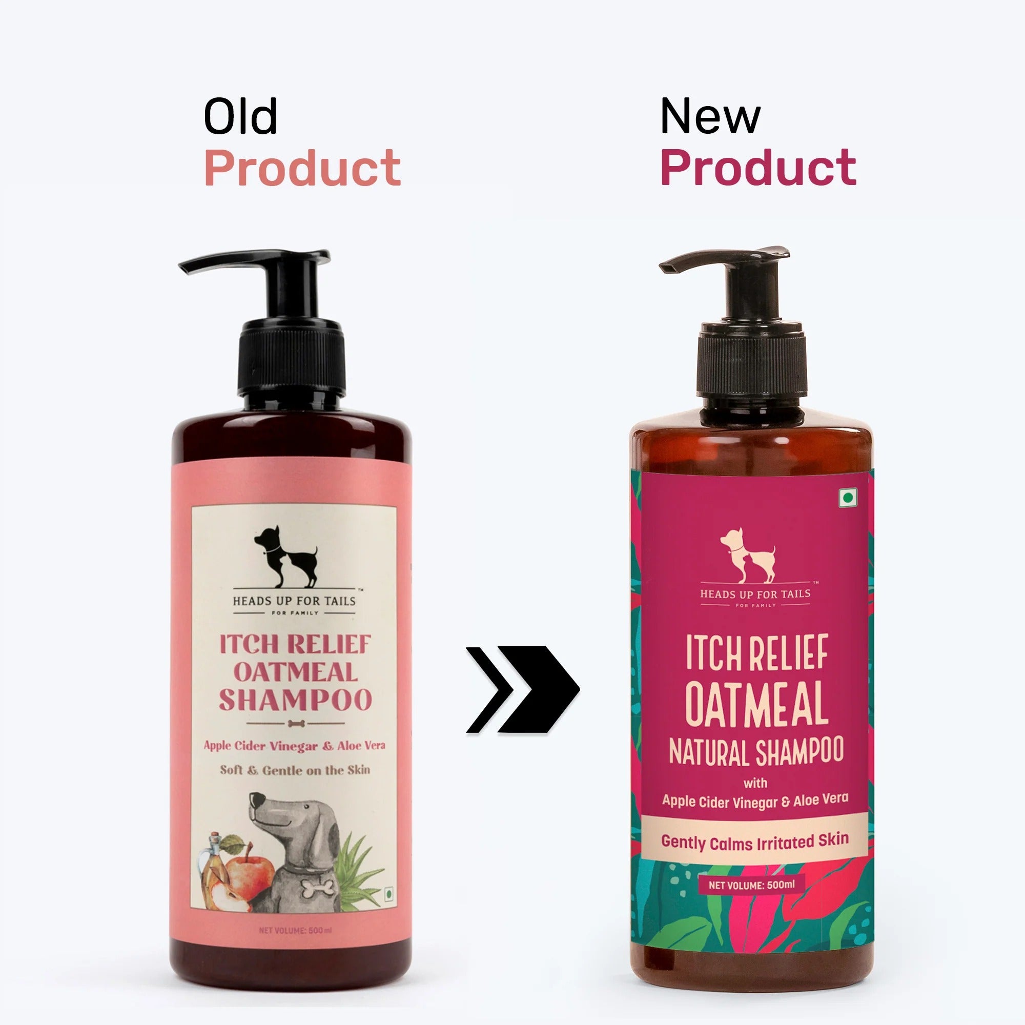 HUFT Natural Itch Relief Oatmeal Shampoo For Dog - Apple Cider Vinegar & Aloe Vera - 200 ml