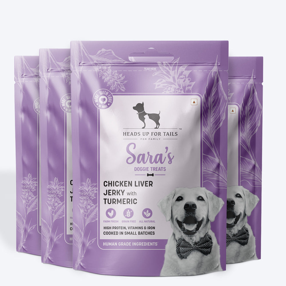 HUFT Sara's Doggie Treats - Chicken Liver With Turmeric - 70 g - Heads Up For Tails