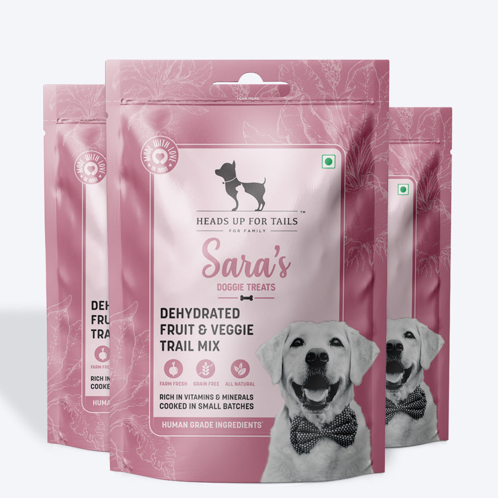 HUFT Sara's Doggie Treats Fruit & Veggie Trail Mix - 70 g - Heads Up For Tails