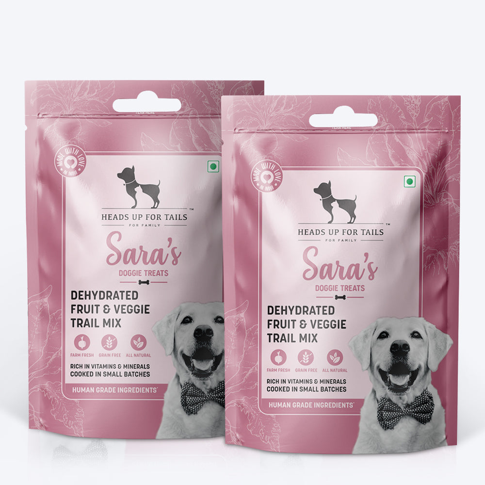 HUFT Sara's Doggie Treats Fruit & Veggie Trail Mix - 70 g - Heads Up For Tails