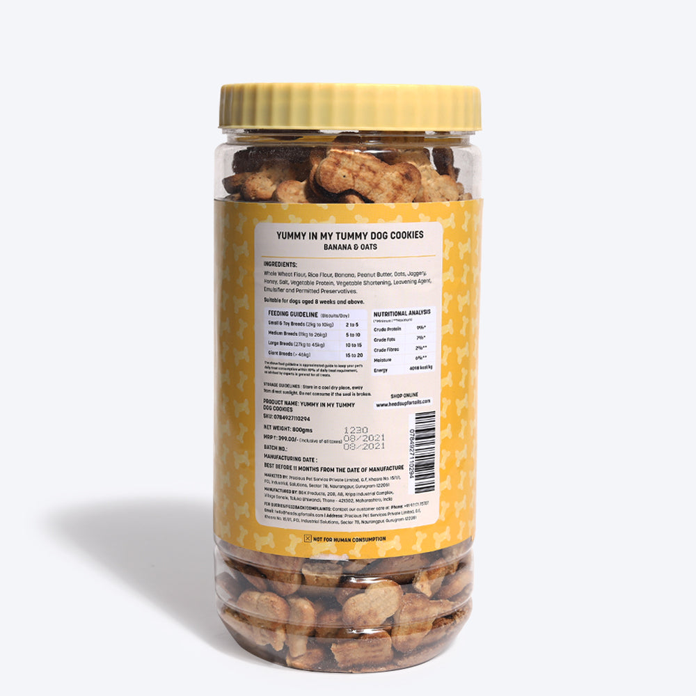 HUFT YIMT Banana & Oats Vegetarian Dog Biscuits - Heads Up For Tails