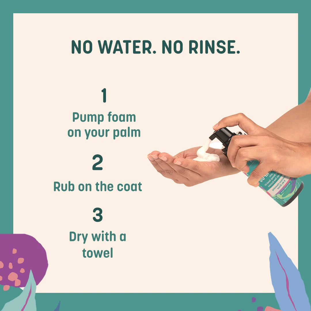 HUFT Waterless Cleansing & No Rinse Dry Shampoo For Dog - 140 ml