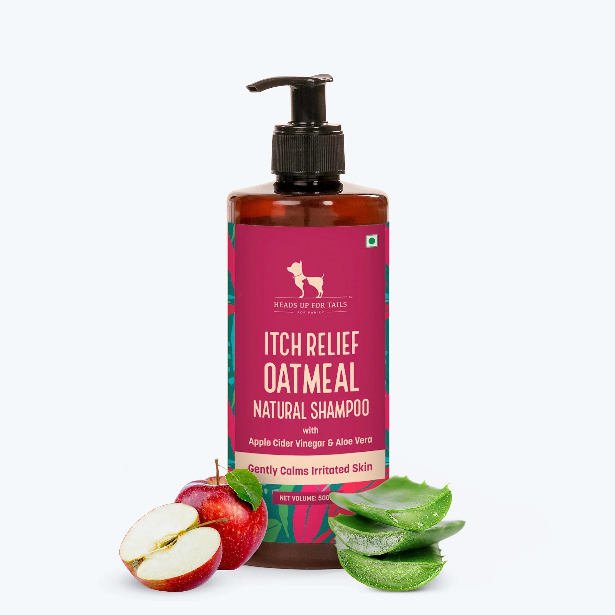 HUFT Natural Itch Relief Oatmeal Shampoo For Dog - Apple Cider Vinegar & Aloe Vera - 200 ml