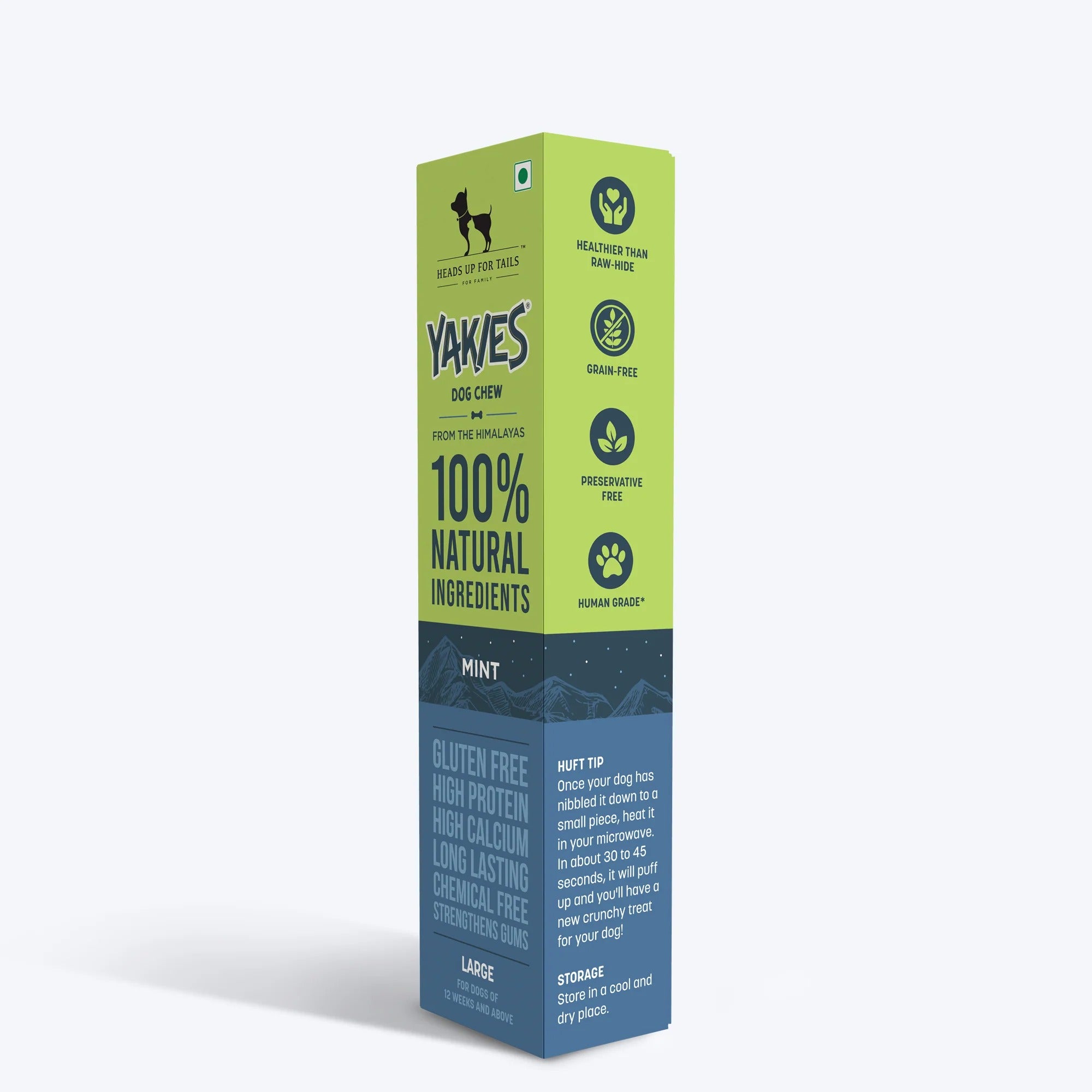 HUFT Yakies Vegetarian Natural Chew Bone - Mint