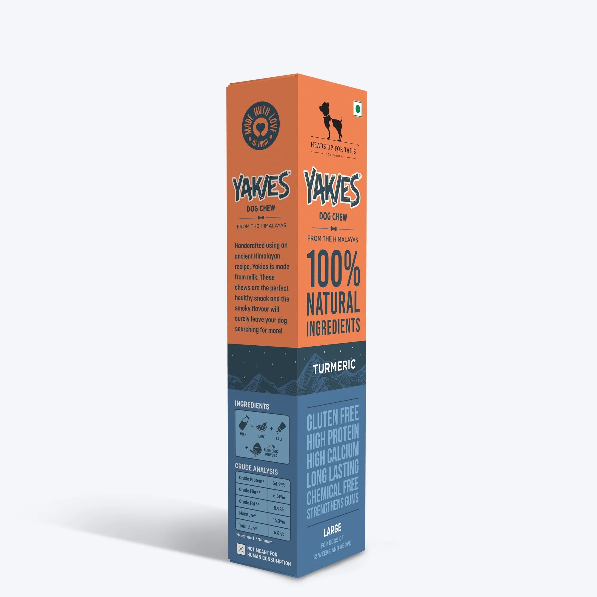 HUFT Yakies Vegetarian Natural Chew Bone - Turmeric