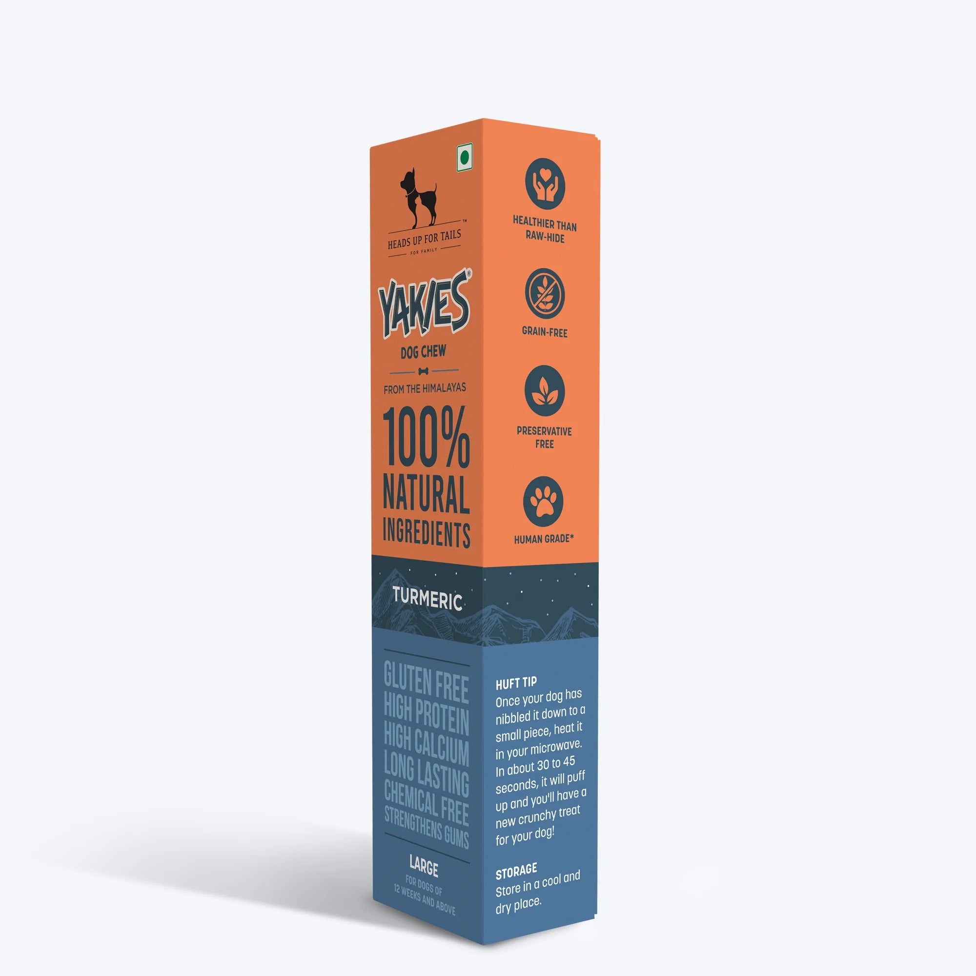 HUFT Yakies Vegetarian Natural Chew Bone - Turmeric