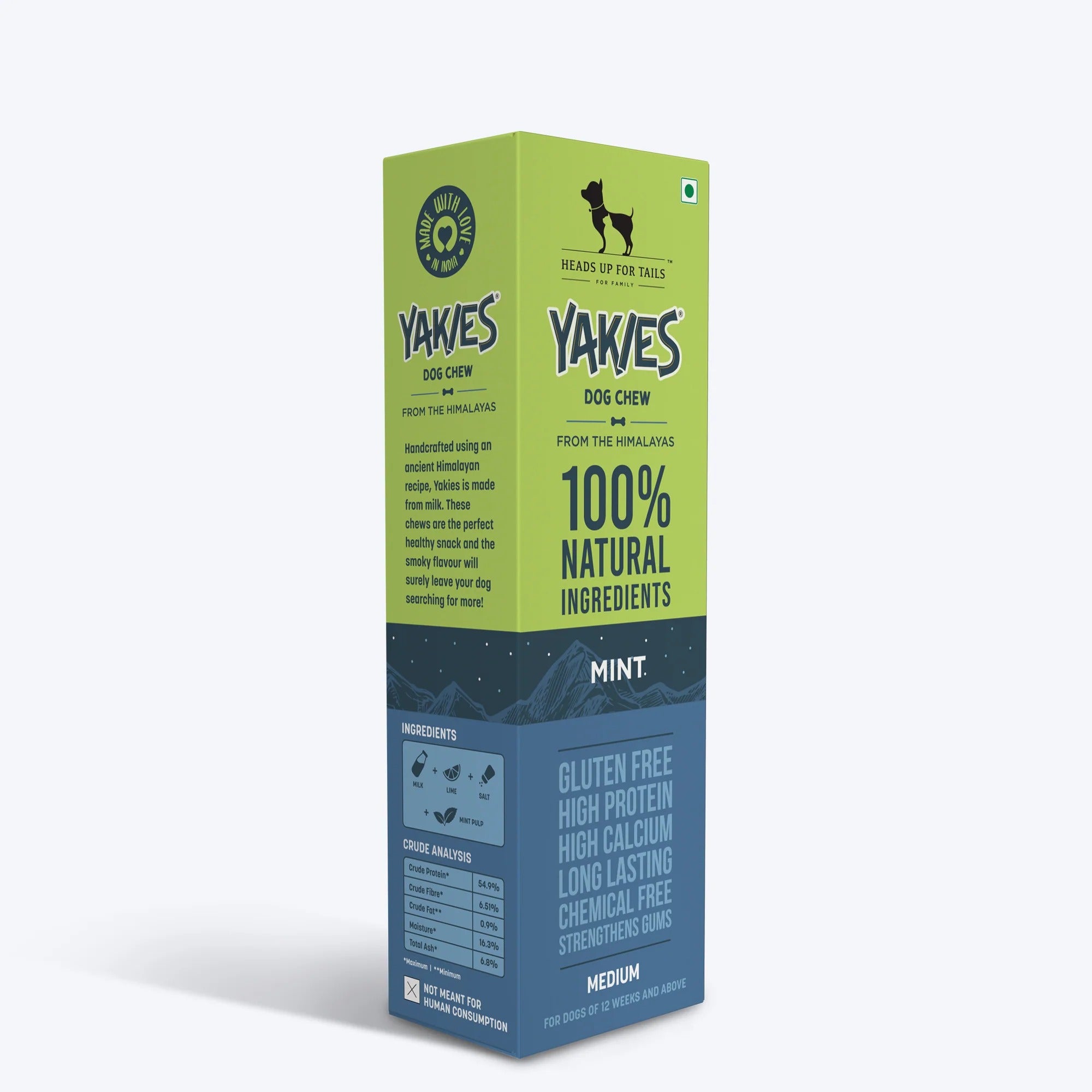 HUFT Yakies Vegetarian Natural Chew Bone - Mint