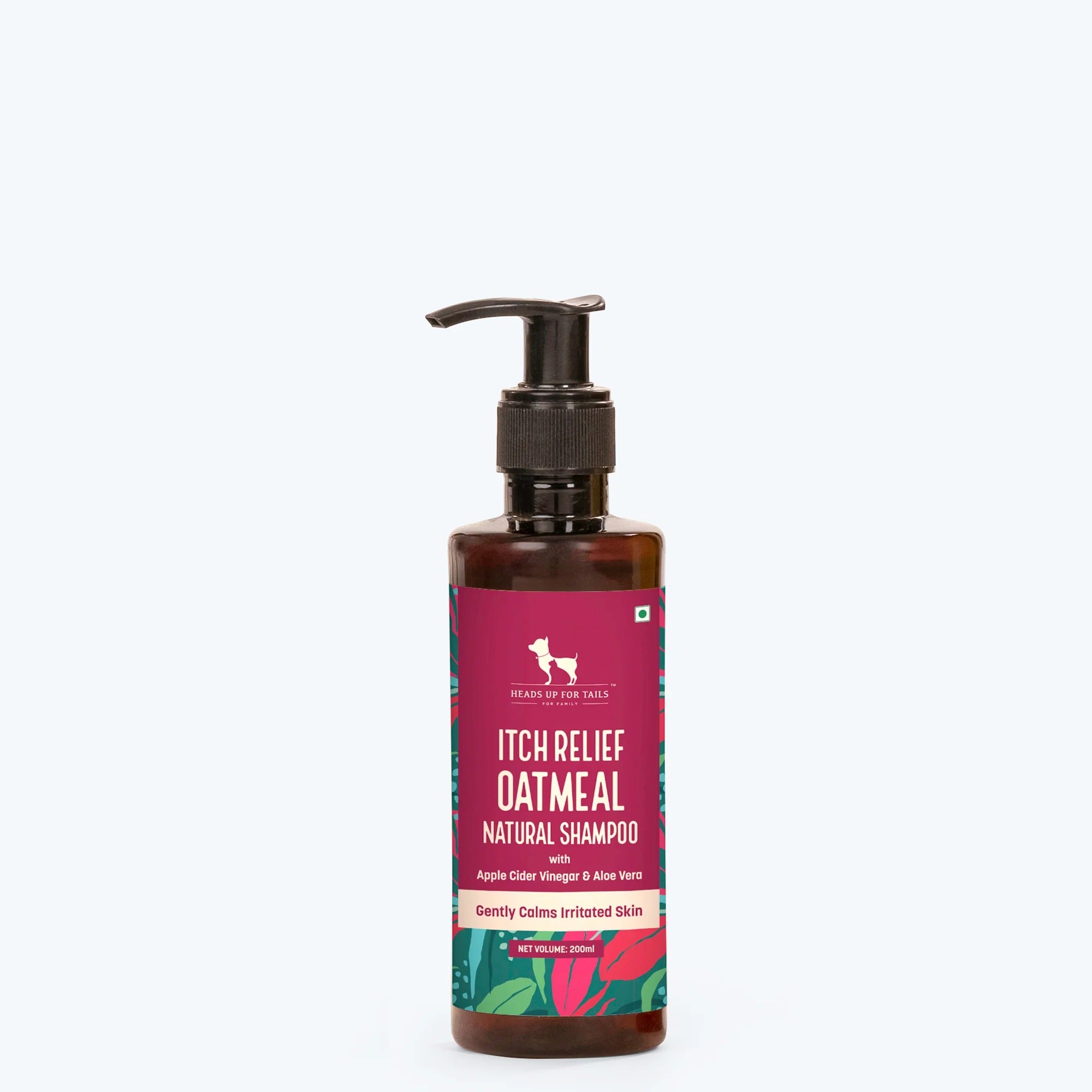 HUFT Natural Itch Relief Oatmeal Shampoo For Dog - Apple Cider Vinegar & Aloe Vera - 200 ml