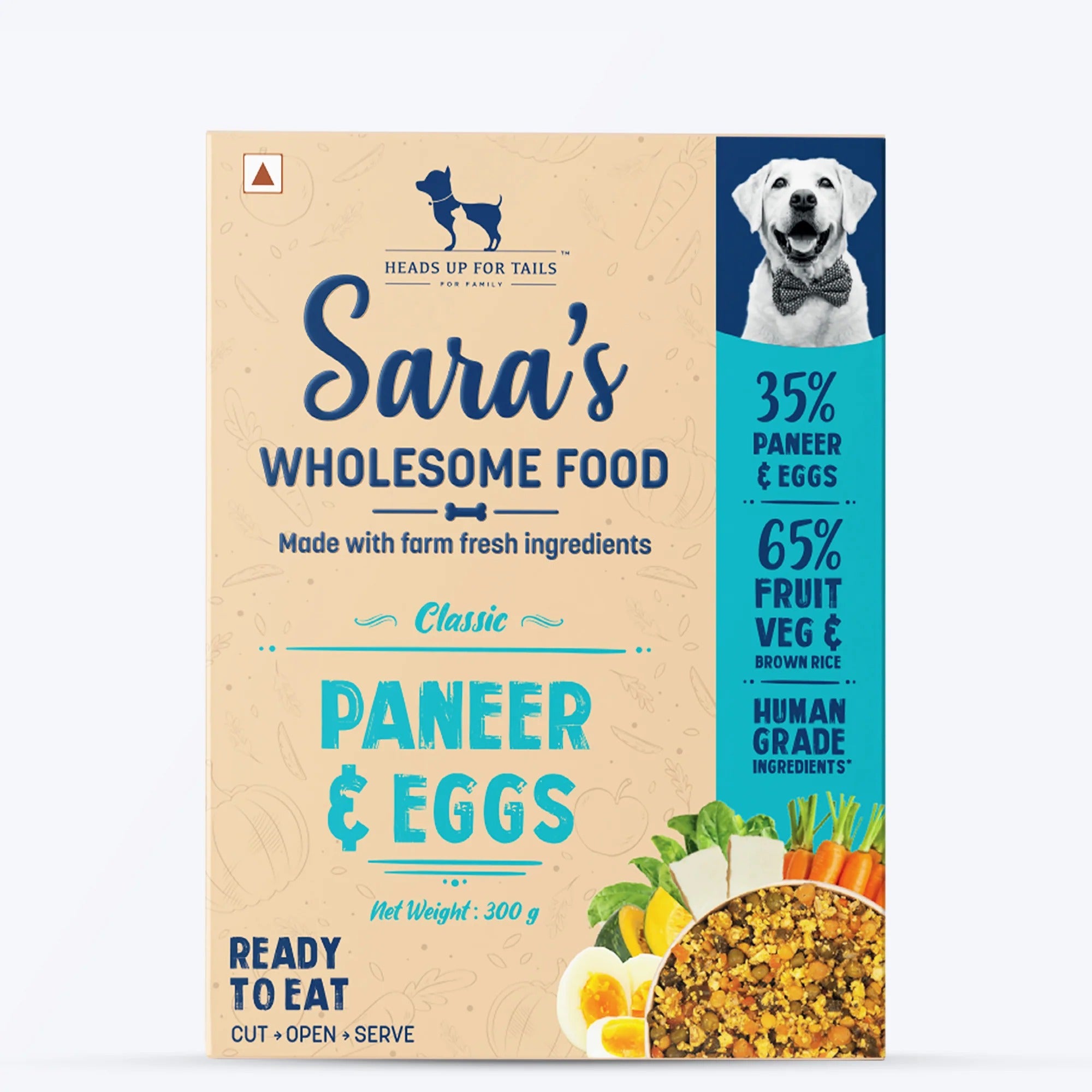 HUFT Sara's Wholesome Classic Paneer & Eggs Dog Food - 300 g