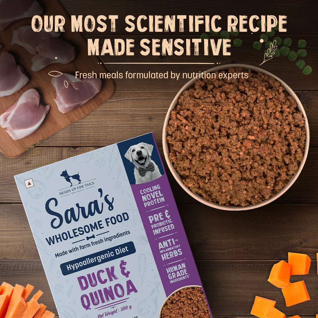 HUFT Sara's Wholesome Hypoallergenic Diet Duck & Quinoa Dog Wet Food - 300 g