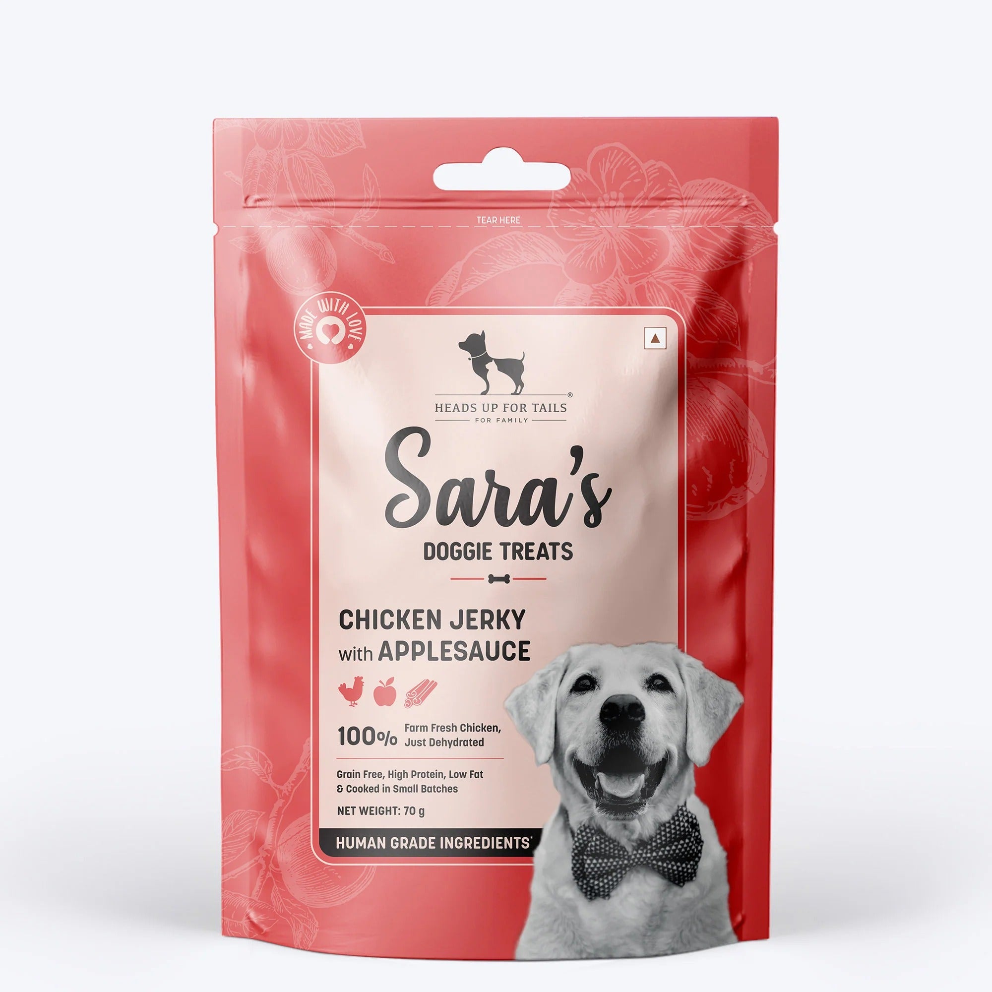 Sara's Doggie Treats - Chicken with Home-made Applesauce - 70 g